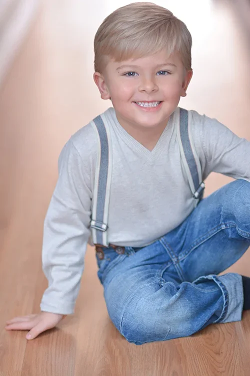 Blonde boy headshot