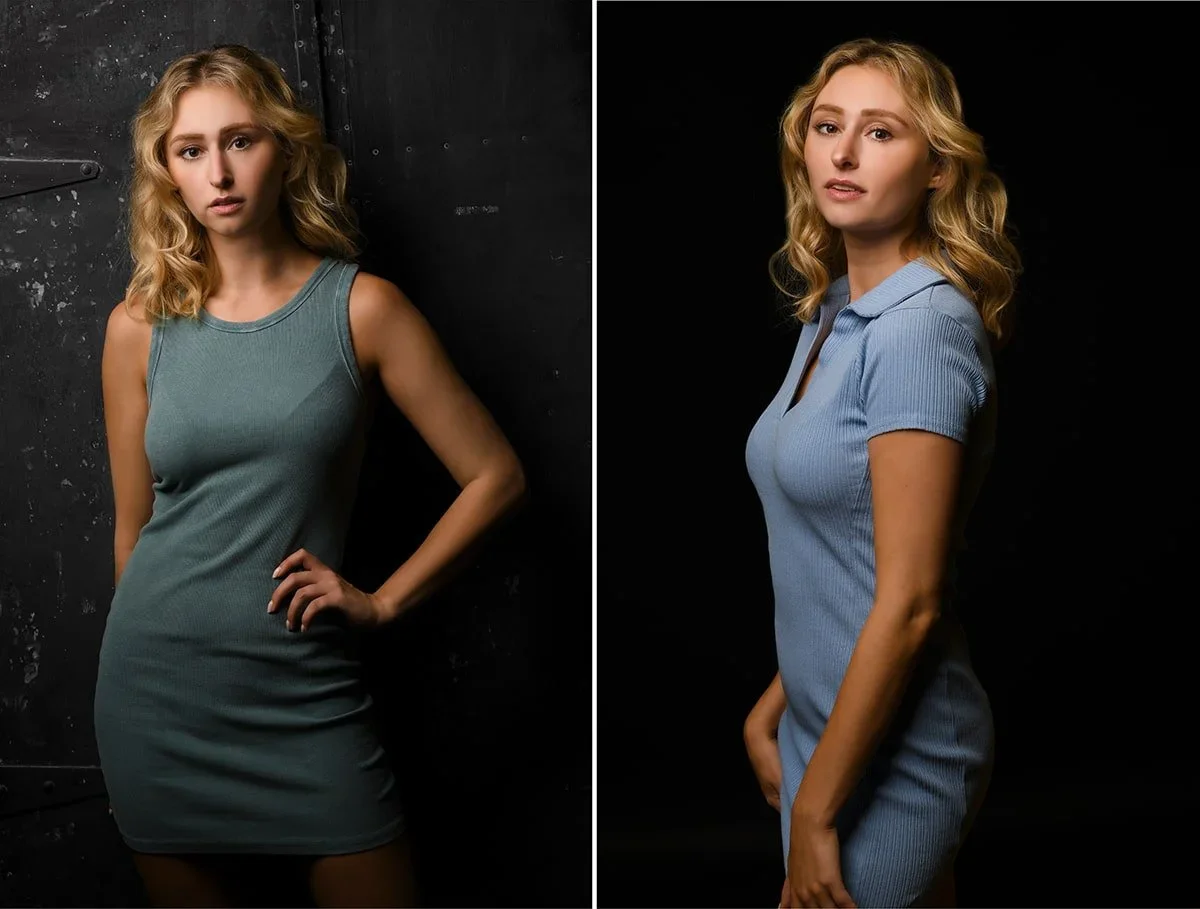 Female fashion photo in blue