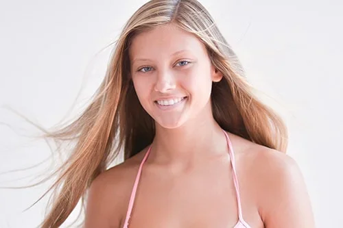 Smiling teen headshot