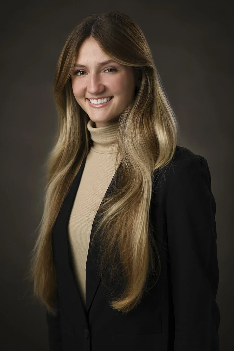 Blonde woman's business headshot
