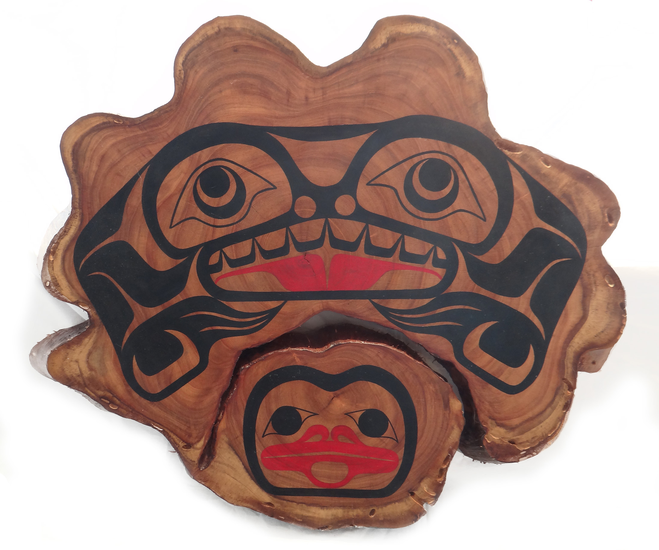 Woman who Married a Frog by James Johnson / Live Edge Mesquite 27"