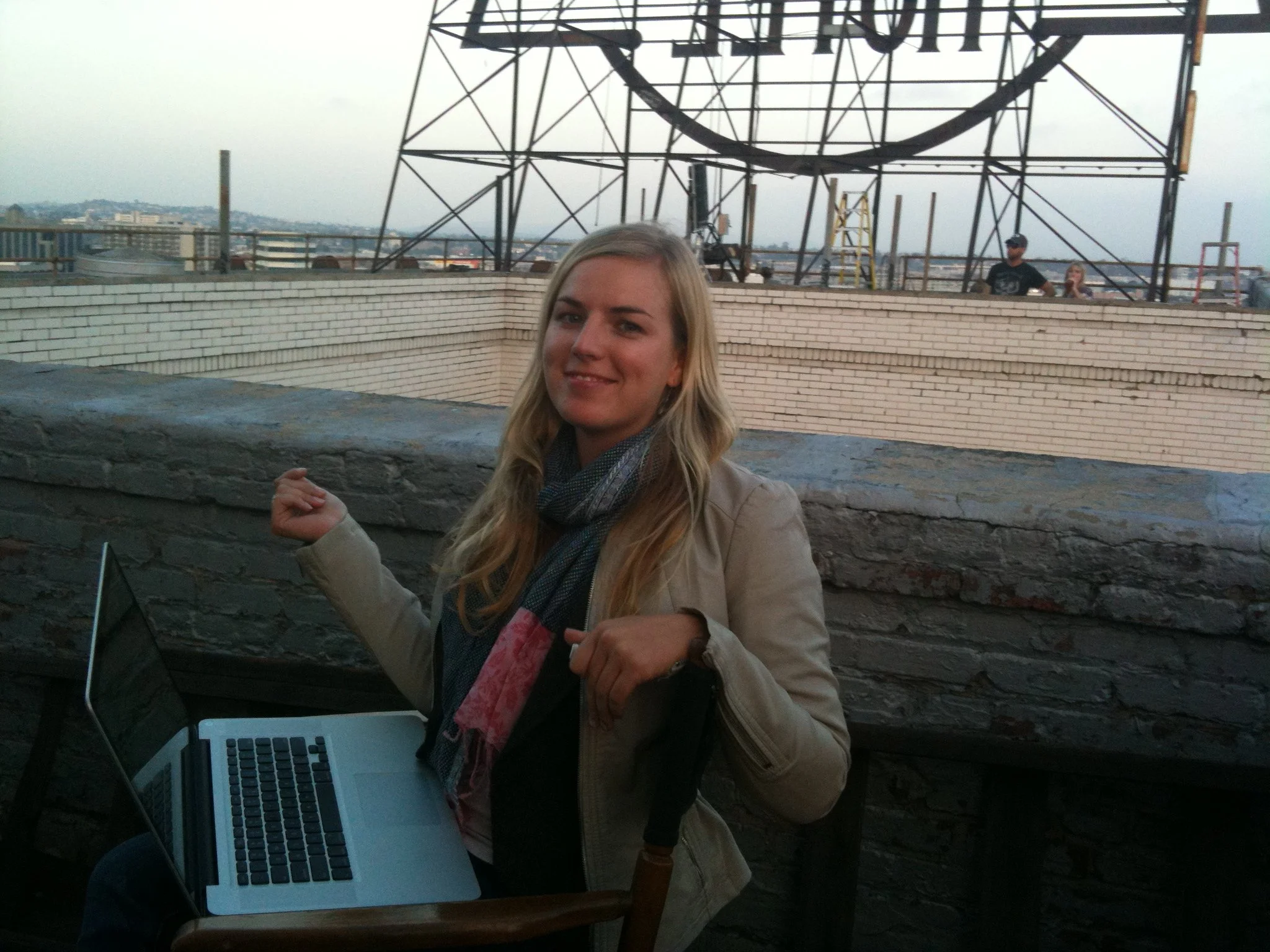 On set in Los Angeles for Bare Essentials