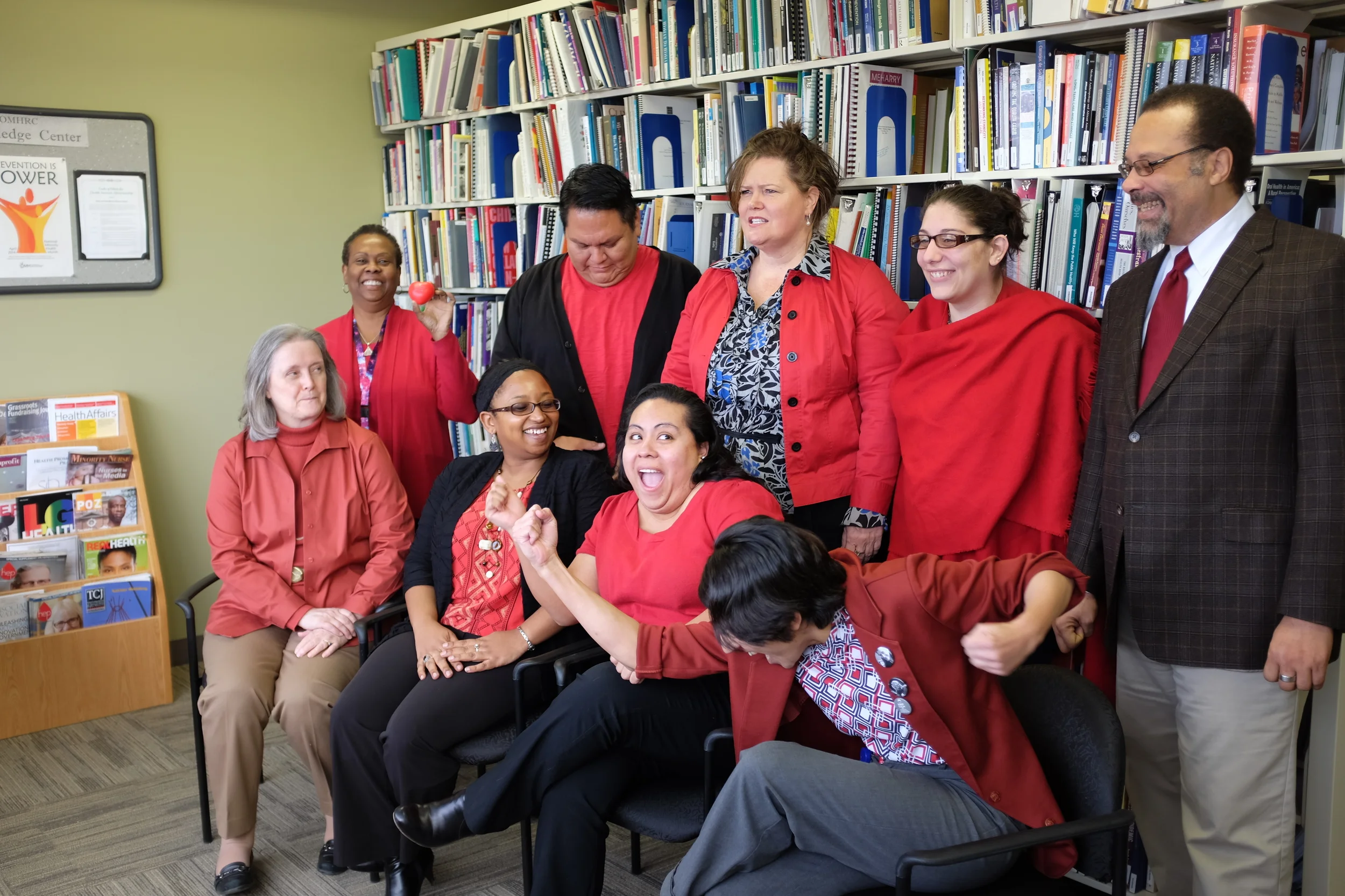 Wear red to work day at the Office of Minority Health Resource Center.