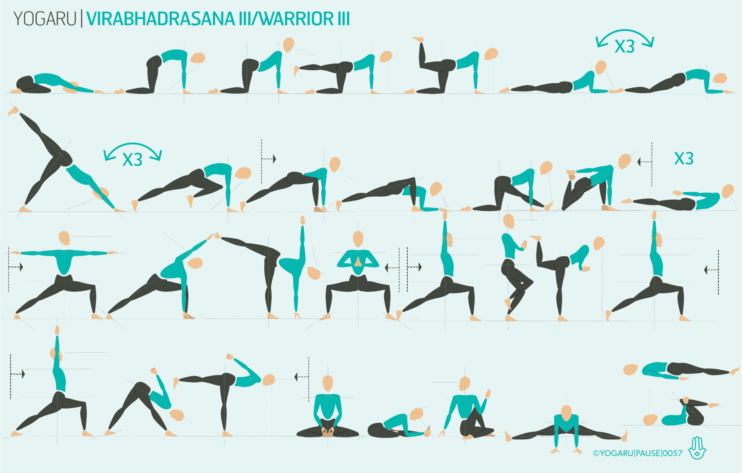 5 Playful Warrior III Variations - Yoga 15