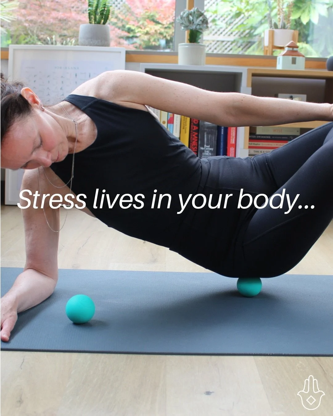 STRESS LIVES IN YOUR BODY... 

Stress is a whole-body experience.

And sometimes the best way to interrupt that cycle isn&rsquo;t to think your way out of stress, but to give your body a chance to soften and settle.

That&rsquo;s one of the reasons I