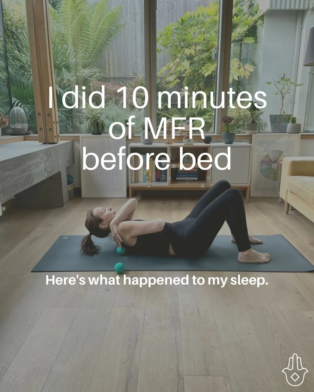 I DID 10 MINUTES OF MFR BEFORE BED. HERE&rsquo;S WHAT HAPPENED TO MY SLEEP.

I did 10 minutes of MFR before bed and then had a look at my sleep data the next morning, tracked with my Oura Ring @ouraring.

Compared with the previous night:
&bull; 26 m