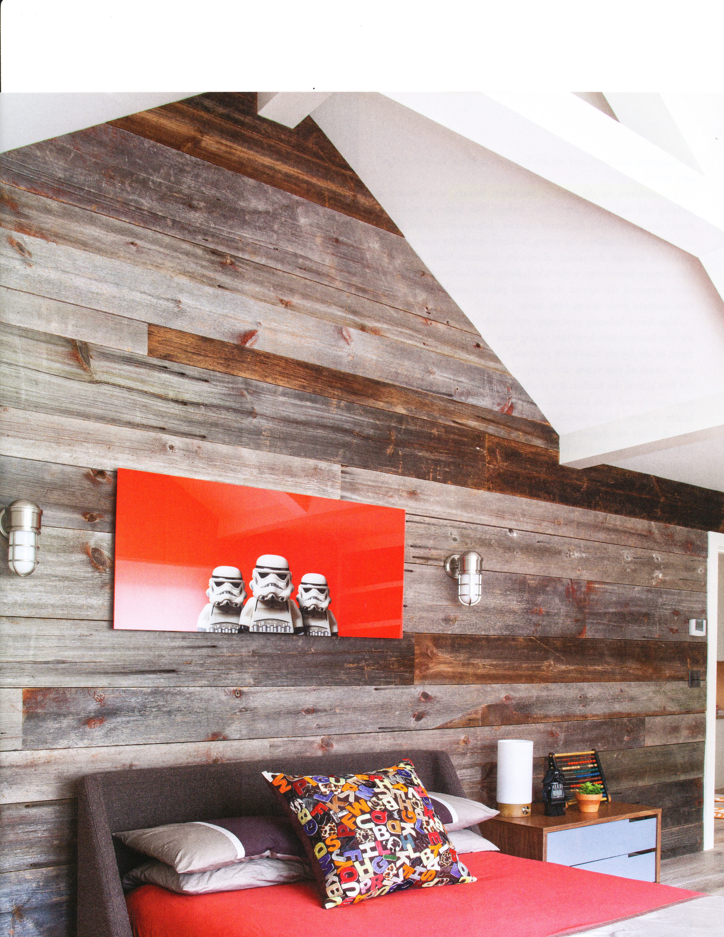 Barn siding accent wall 