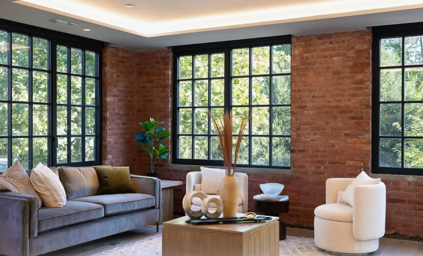 Concealing LED lighting in the walls and ceiling eliminates all the recessed lights. It highlights the architectural elements, without the distraction of lots of circles in the ceiling. At the historic Mill, this allows you to focus on the antique be