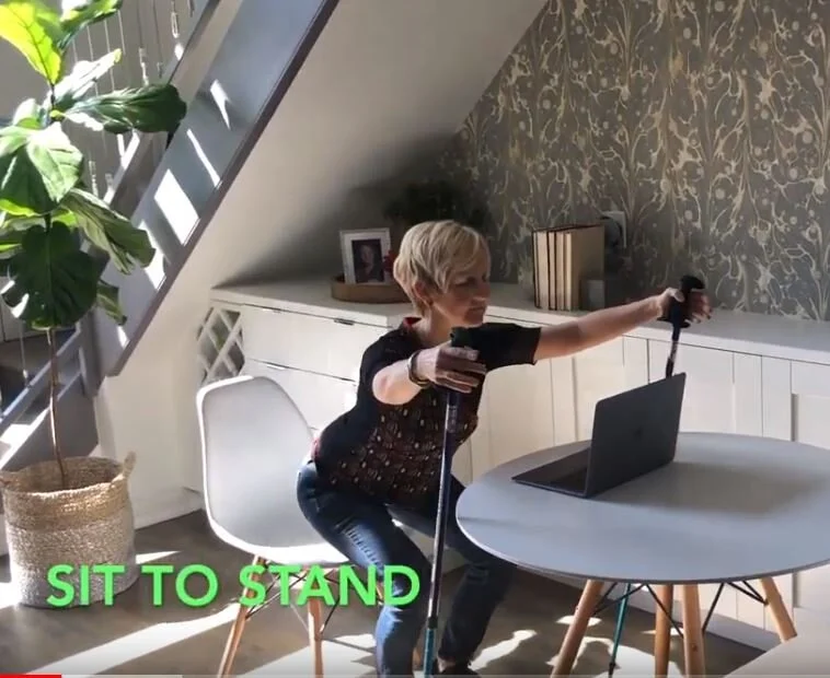 Take a Break With This 5-Minute Desk Workout (With or Without Nordic Walking Poles)