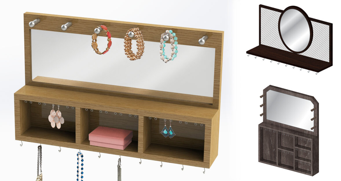 Wall-mounted Jewelry Organizers