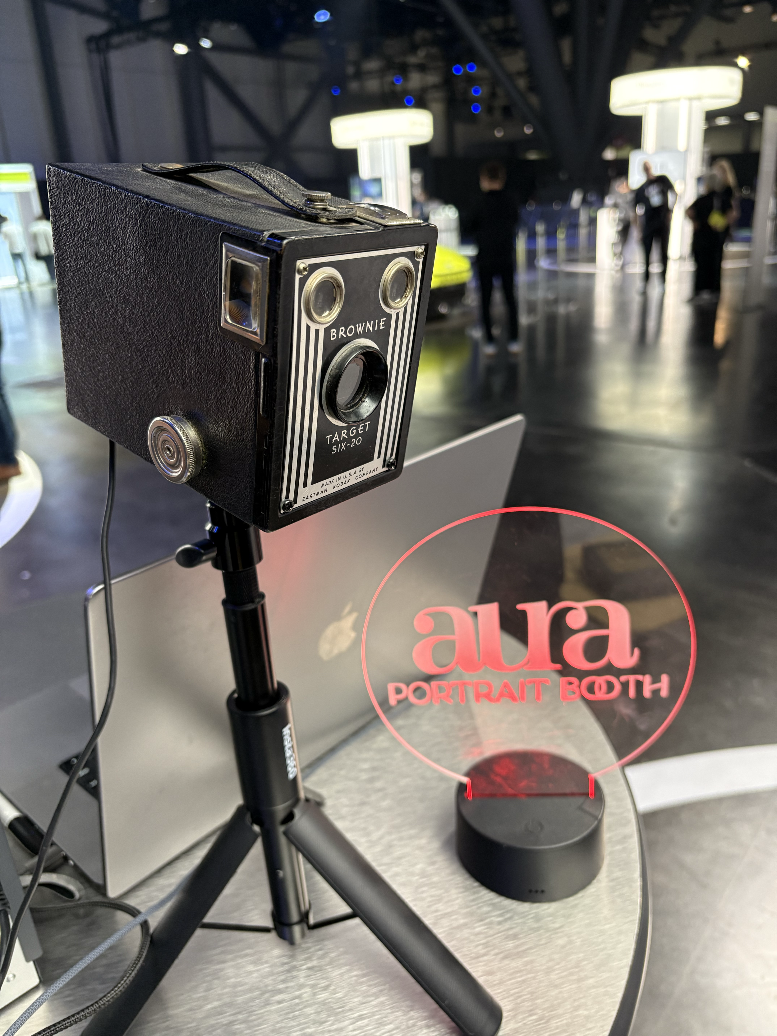 The Aura Portrait Booth camera rig, ready for the next reading at HOOD Summit '26