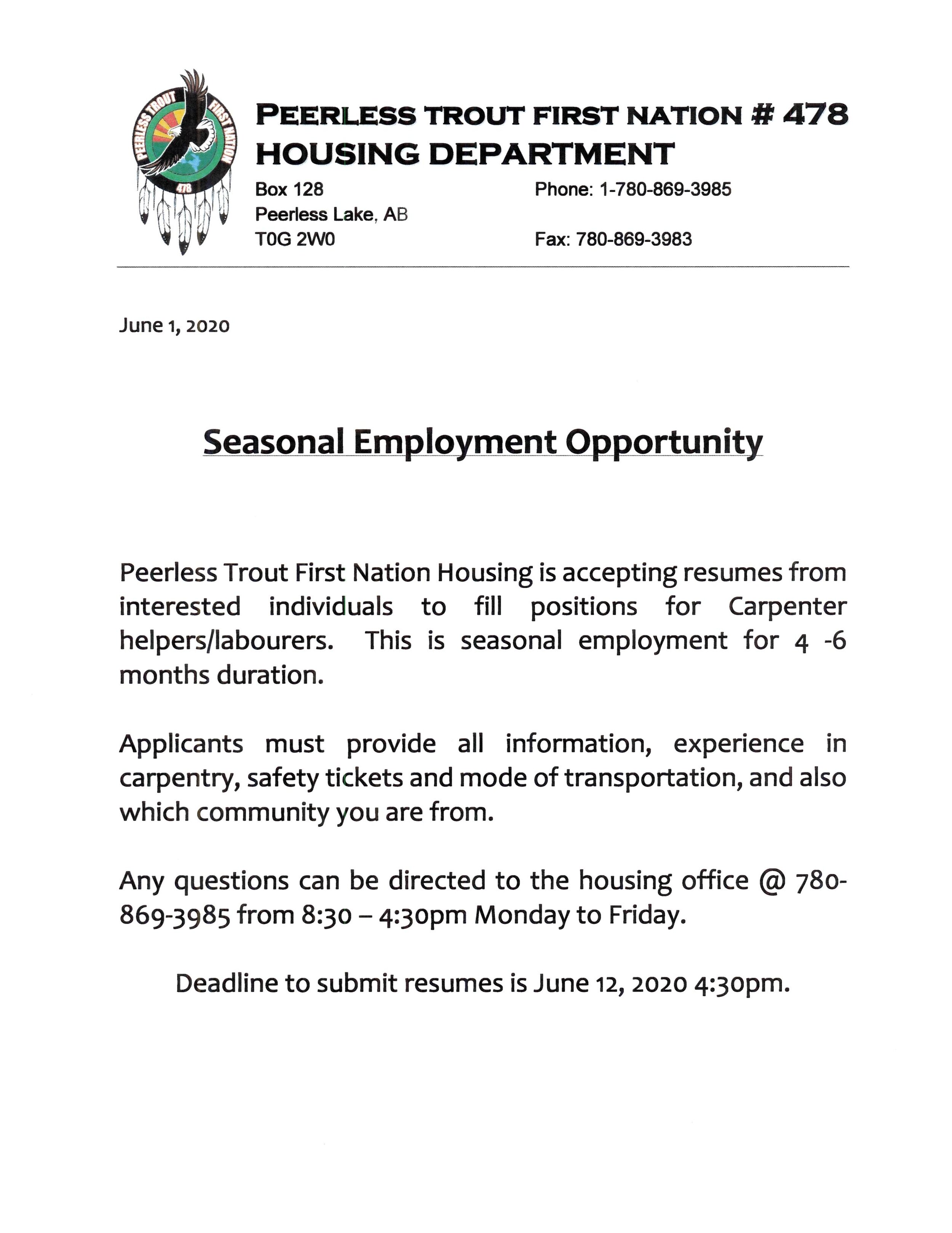 Seasonal employment opportunity .jpg