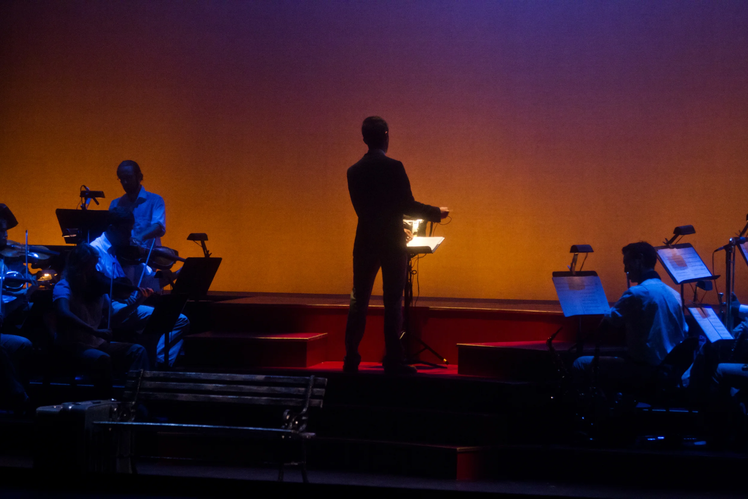 Conducting performance of "FRED" at the Cutler Majestic Theatre, Boston MA