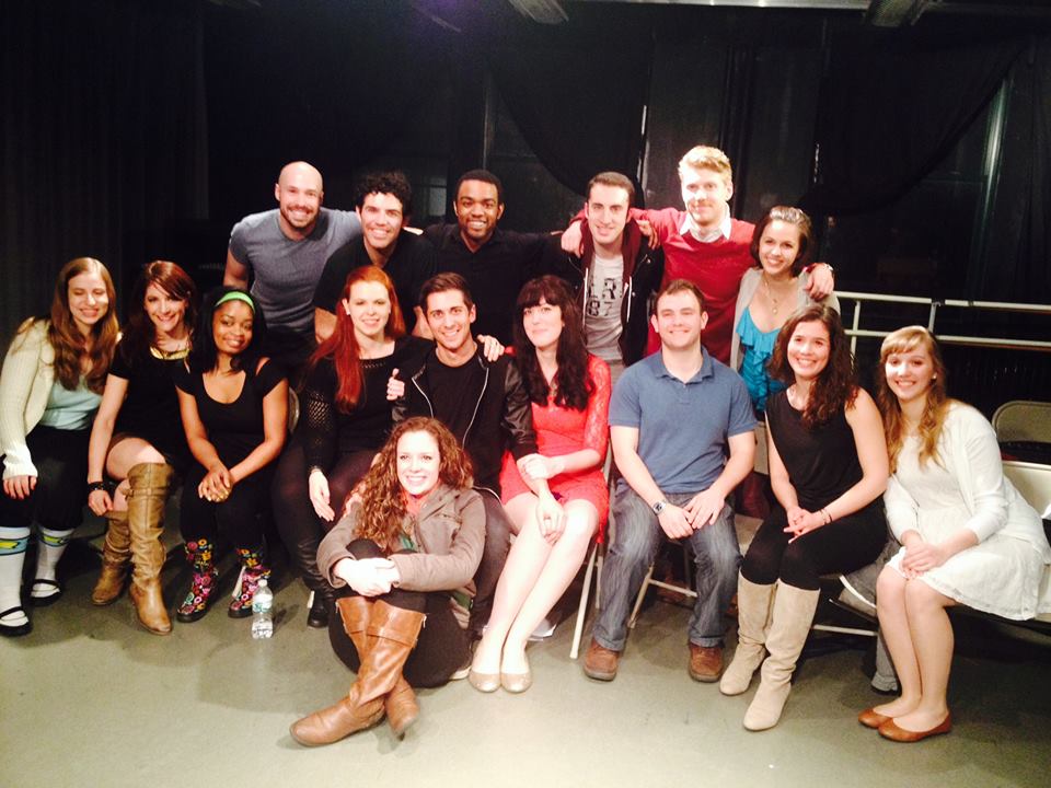 Cast of the first stage reading of The Runaway Clone, CAP 21, NYC
