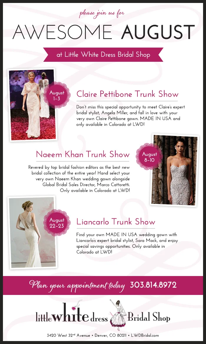 Awesome August at Little White Dress!