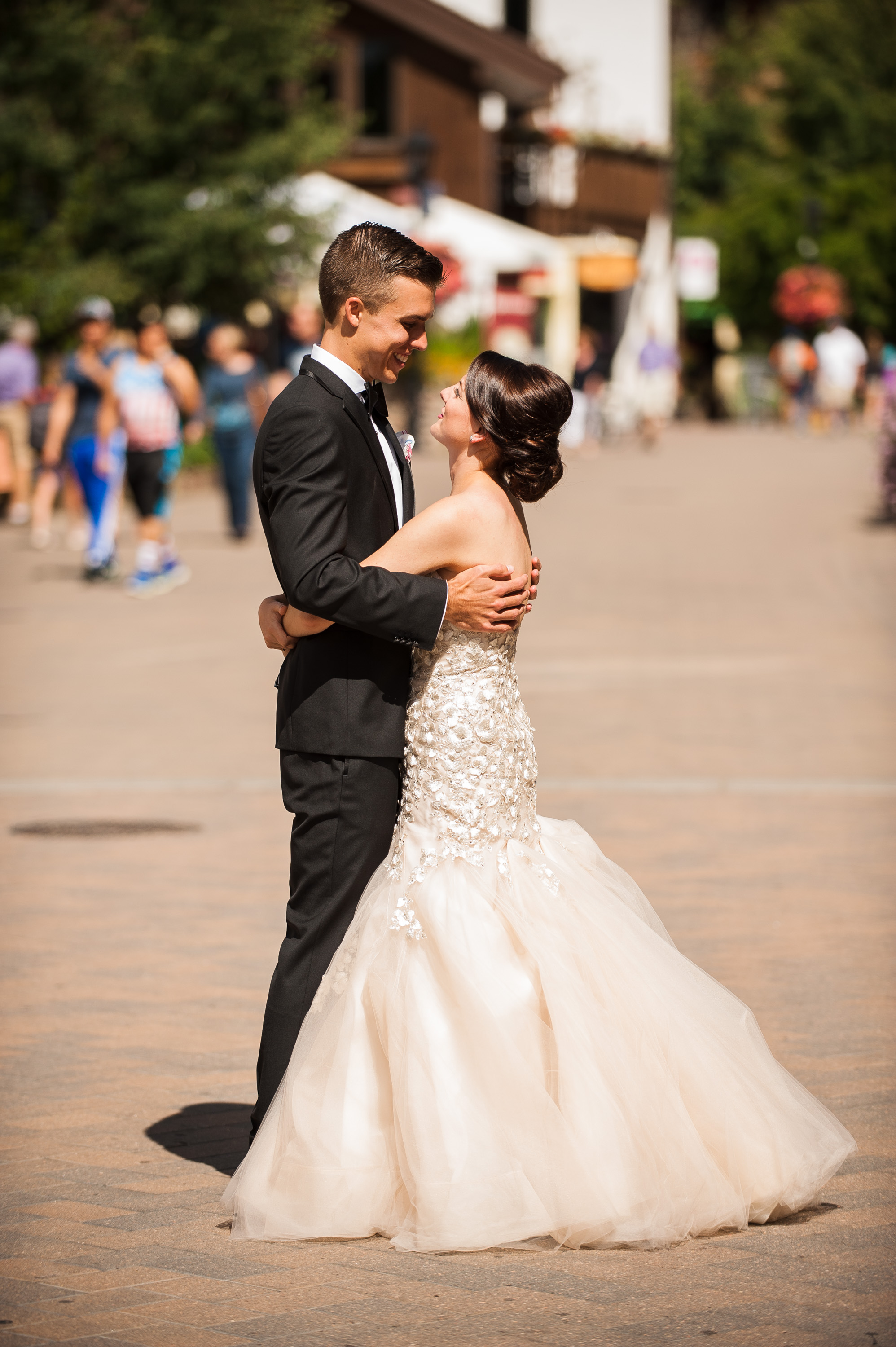 Jessica + Derek's wedding at the Four Seasons Vail | Gown by Liancarlo from Little White Dress Bridal Shop in Denver | Doug Treiber Photography