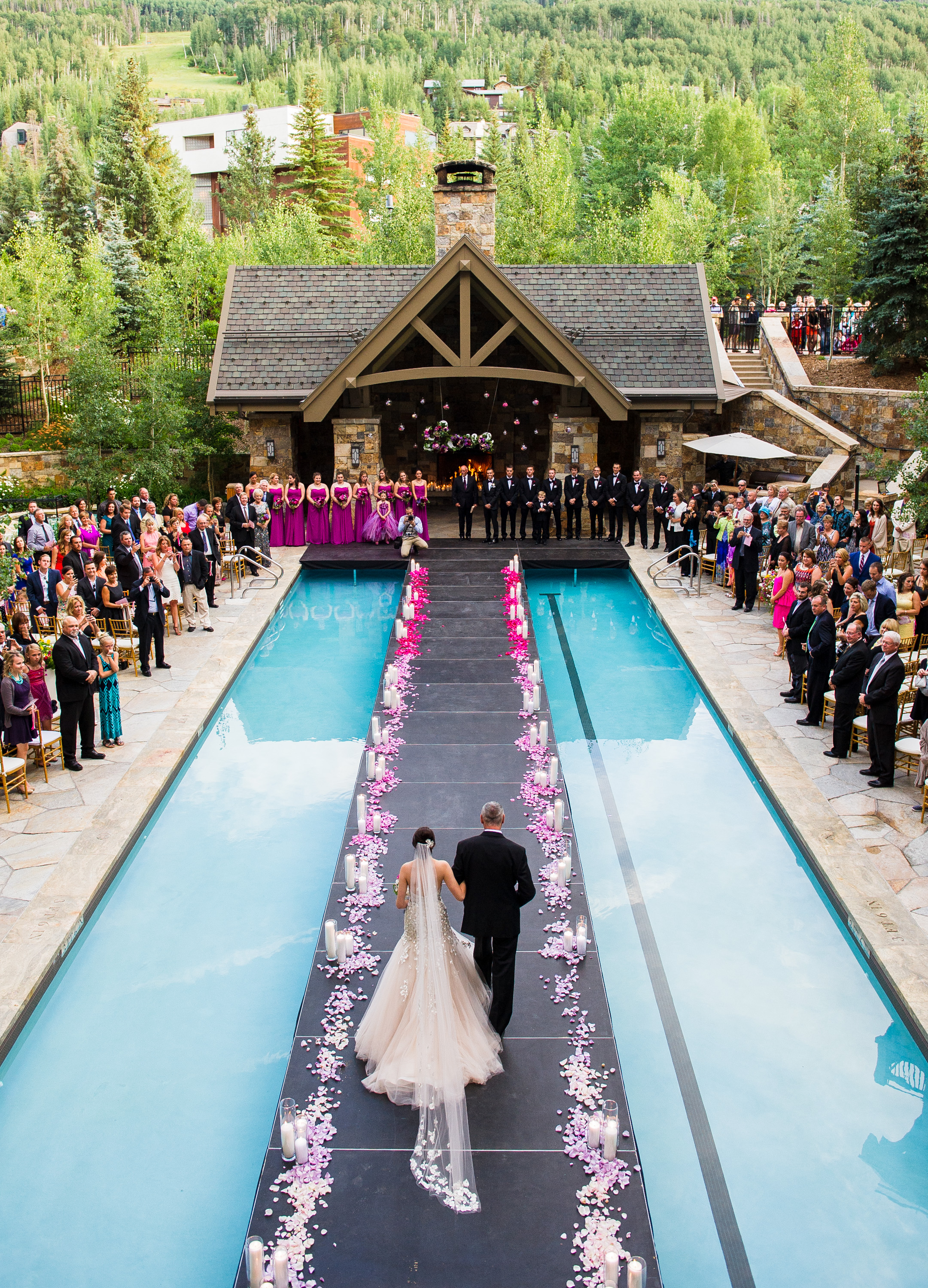 Jessica + Derek's wedding at the Four Seasons Vail | Gown by Liancarlo from Little White Dress Bridal Shop in Denver | Doug Treiber Photography