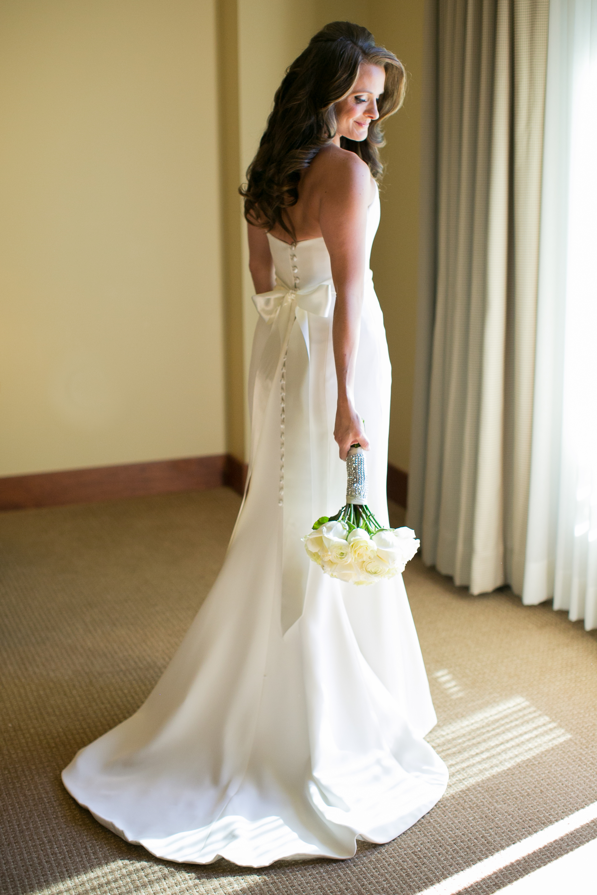 Misty in a Sassi Holford gown at her Vail wedding // photo by Cassidy Brooke Photography