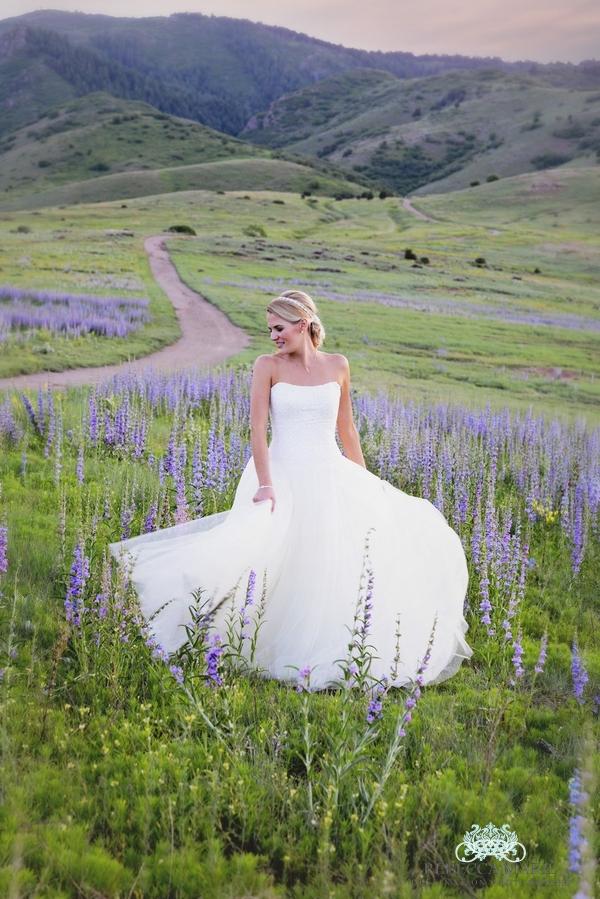 Chelsea in a Sassi Holford gown at her Littleton wedding // photo by RebeccaMarie Photography