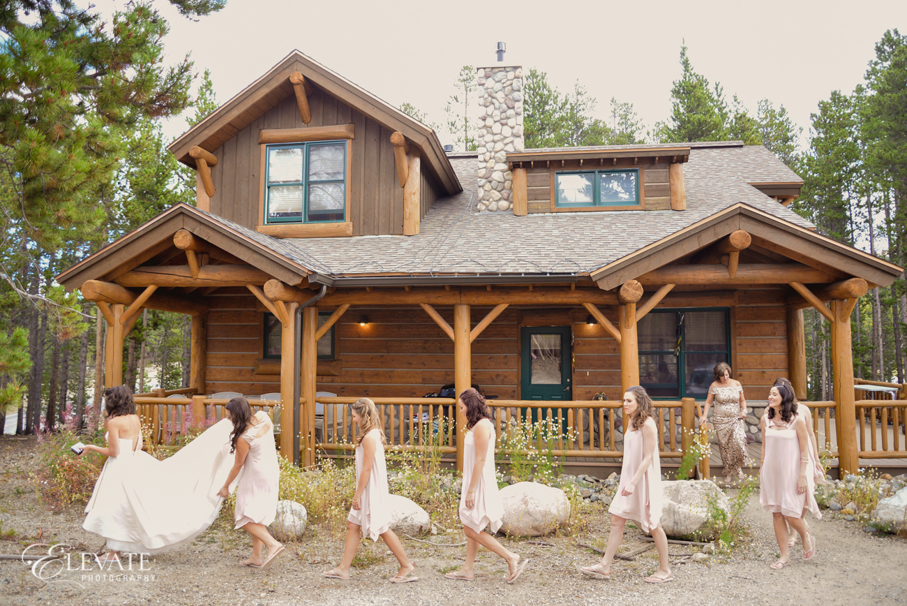  Fall wedding in Breckenridge | RIVINI Martini gown from Little White Dress Bridal Shop | Elevate Photography 