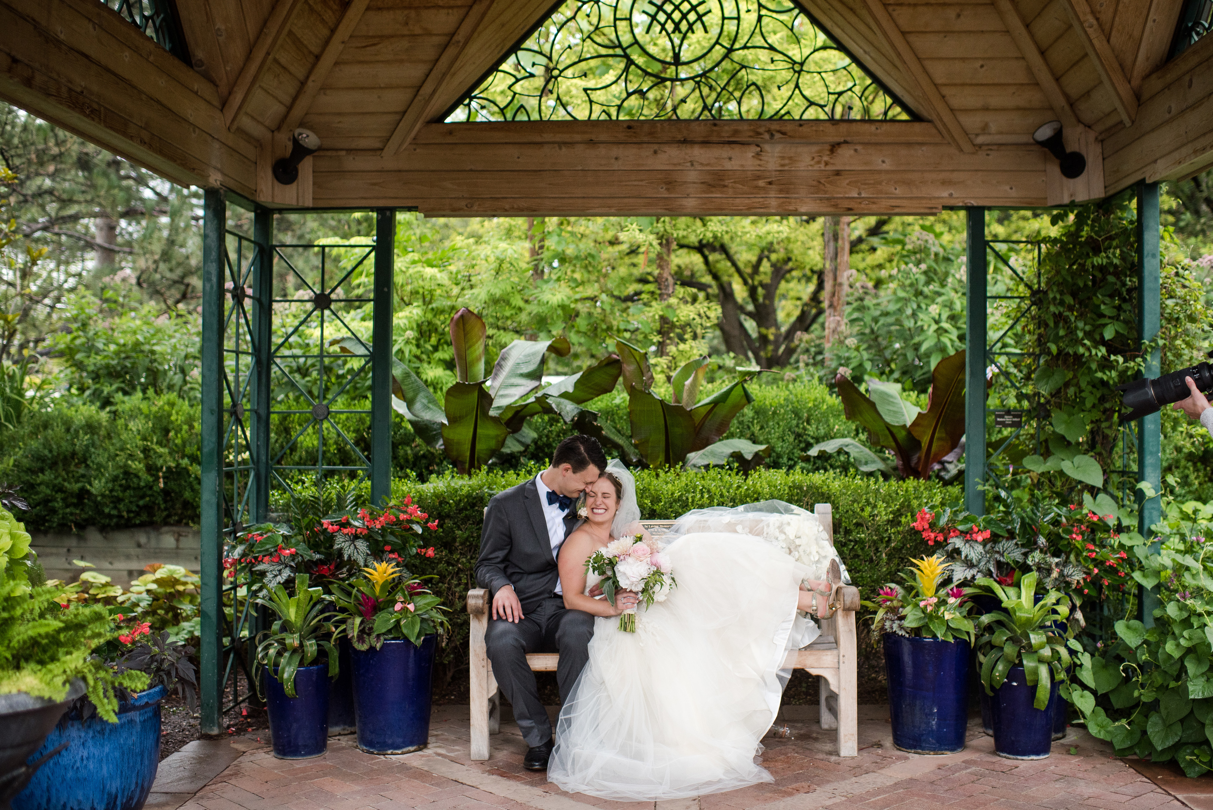  Denver Botanic Garden Wedding | Liancarlo gown from Little White Dress | Kara Pearson Photography 