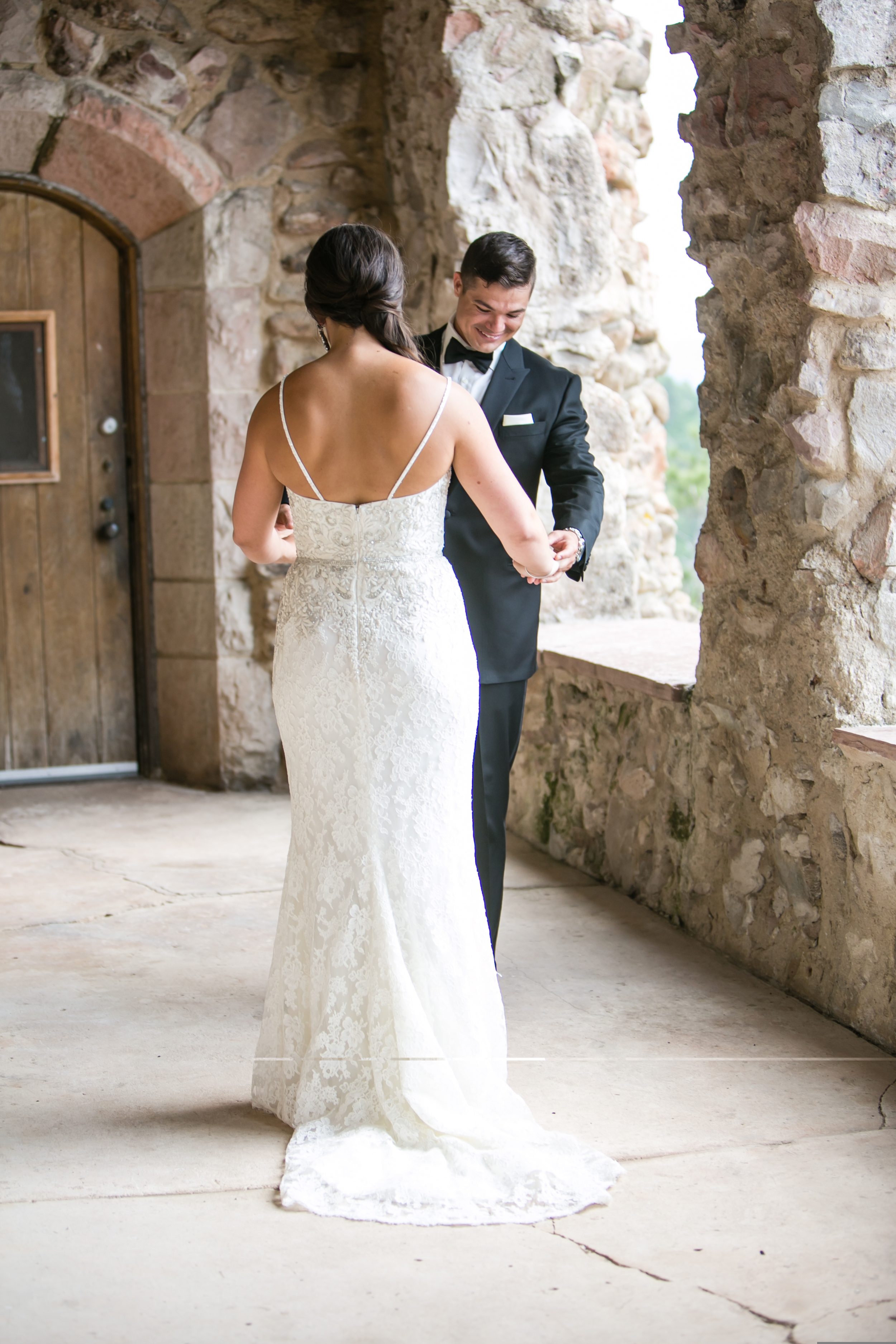  Colorado Wedding | Reem Acra gown from Little White Dress | Liz Cook Photography 