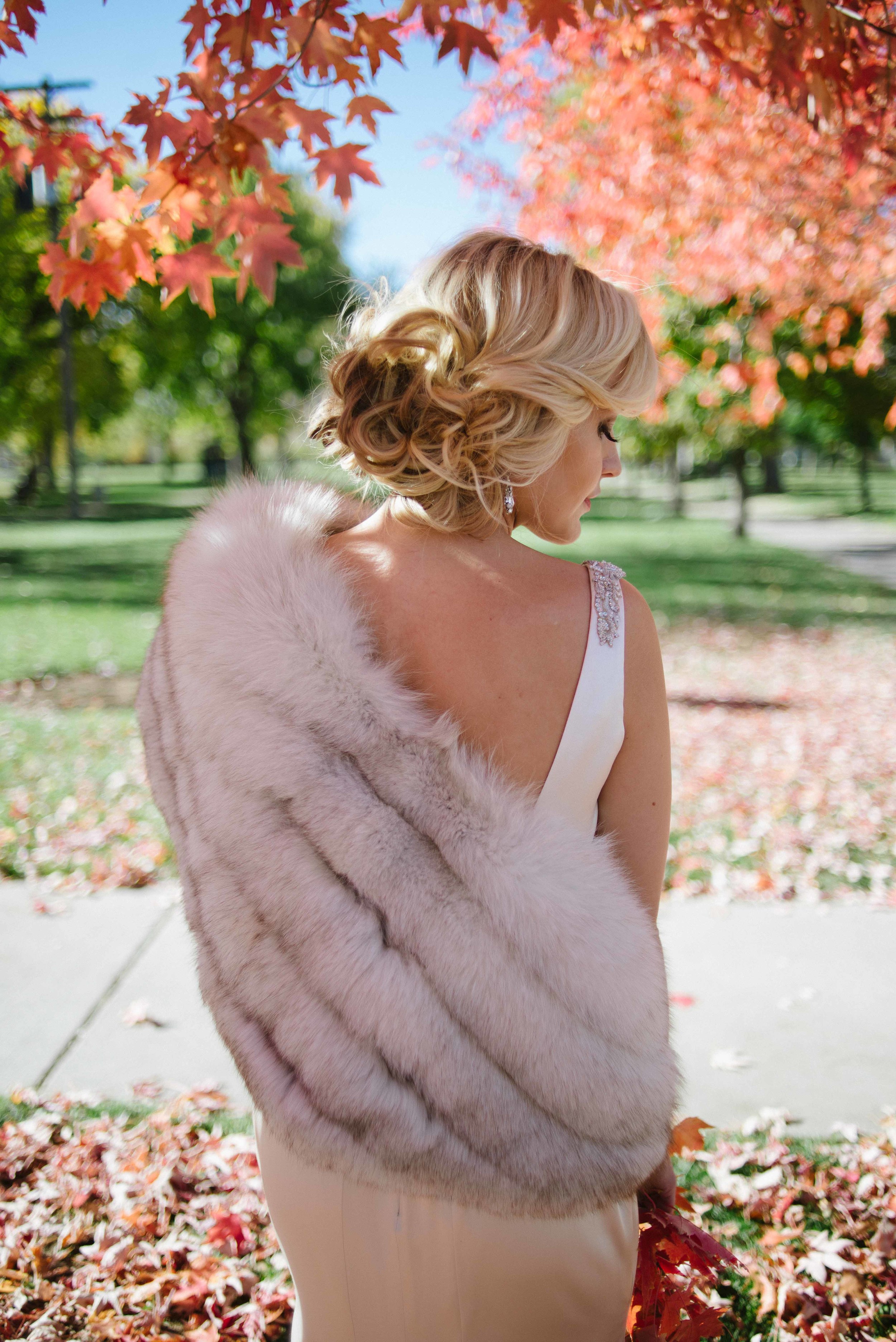  Fall Wedding | Vintage Bridal Fur from Little White Dress Bridal Shop 