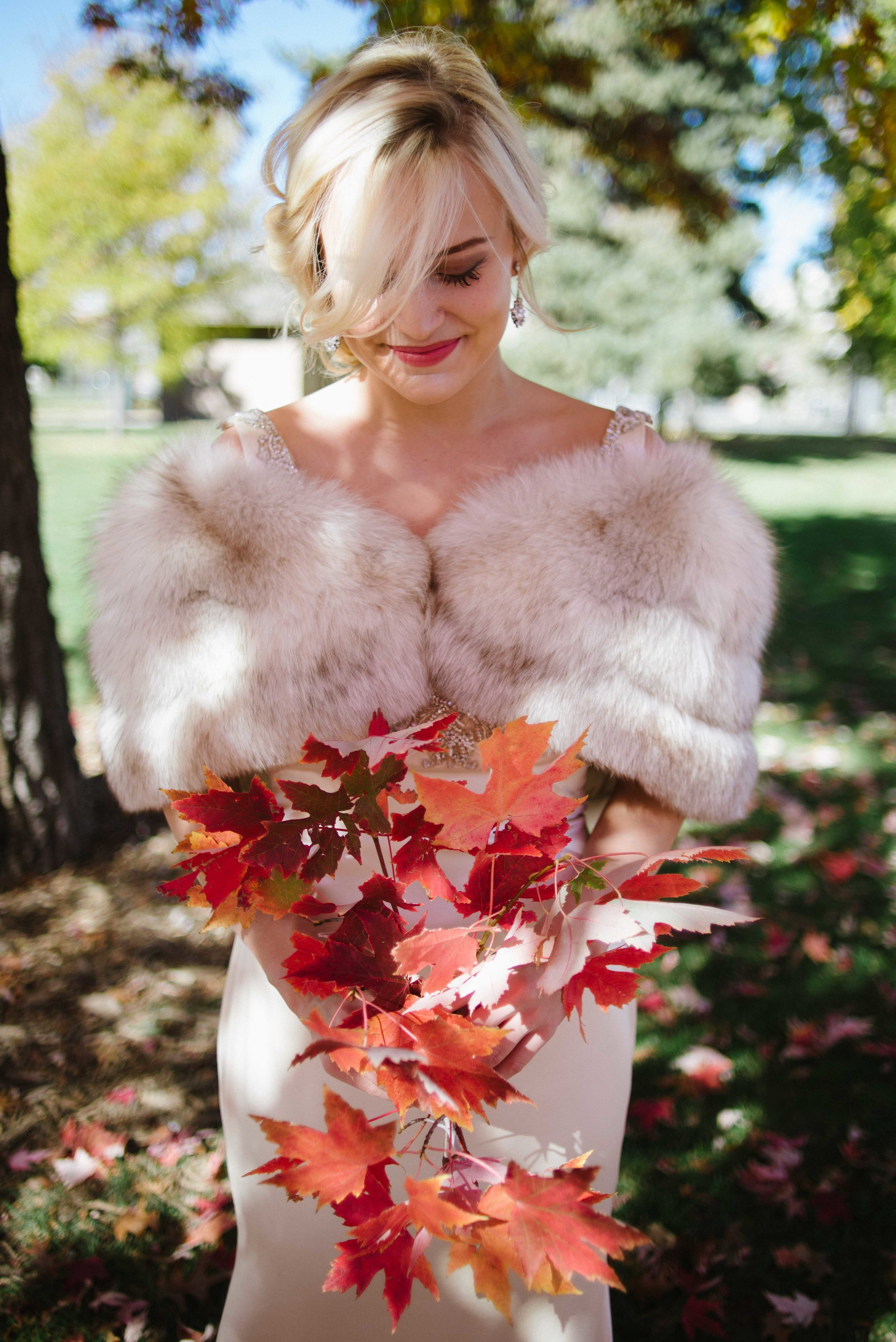  Fall Wedding | Vintage Bridal Fur from Little White Dress Bridal Shop 
