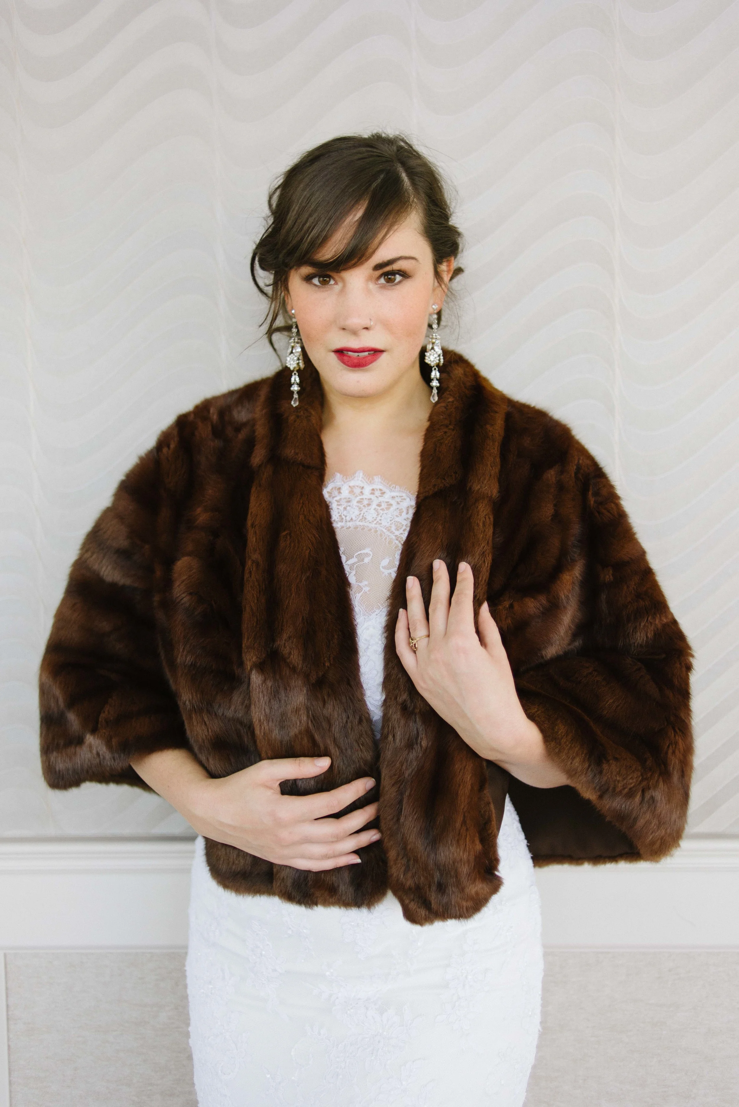 Winter Wedding | Vintage Bridal Fur from Little White Dress Bridal Shop