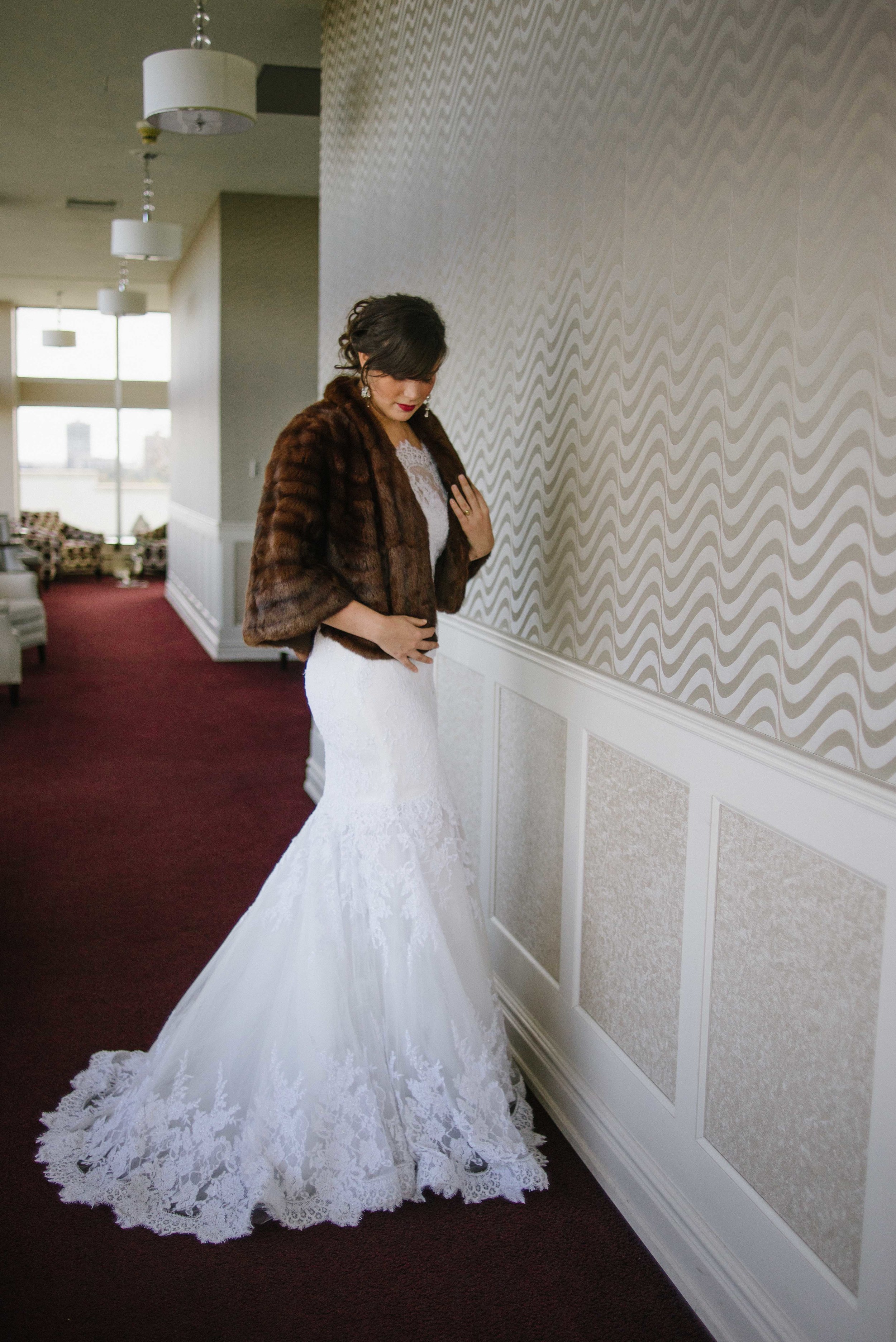  Winter Wedding | Vintage Bridal Fur from Little White Dress Bridal Shop 
