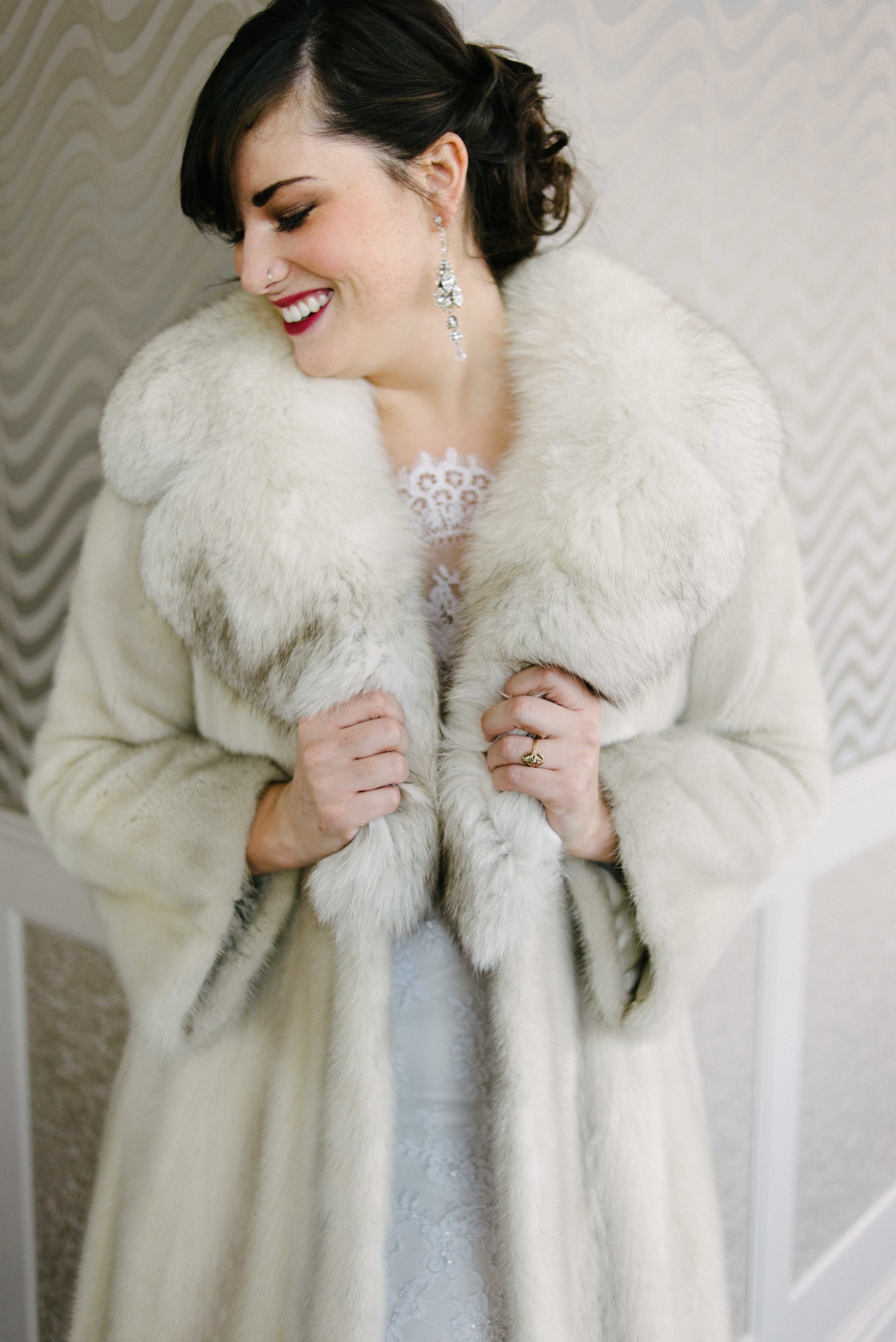  Winter Wedding | Vintage Bridal Fur from Little White Dress Bridal Shop 