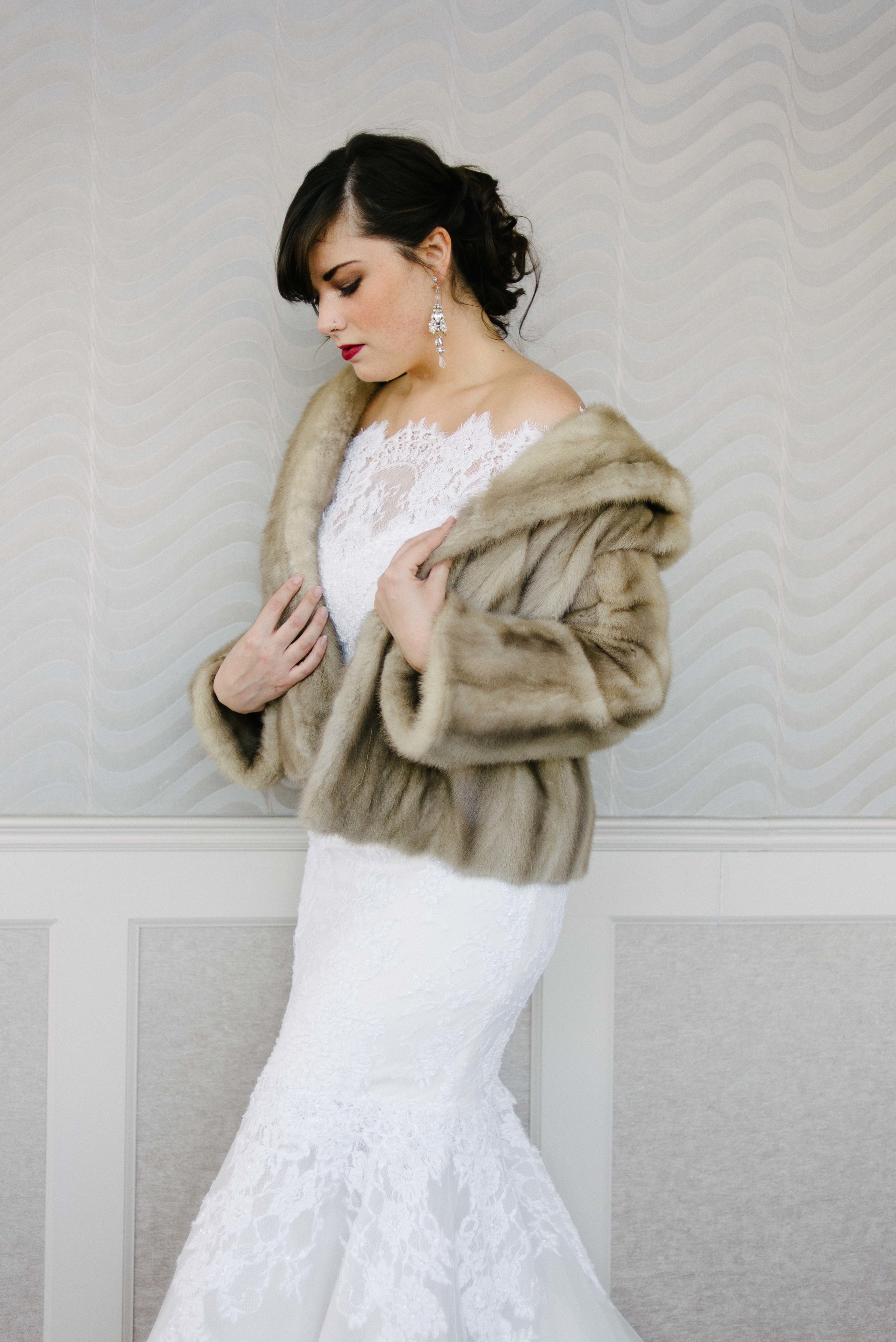  Winter Wedding | Vintage Bridal Fur from Little White Dress Bridal Shop 