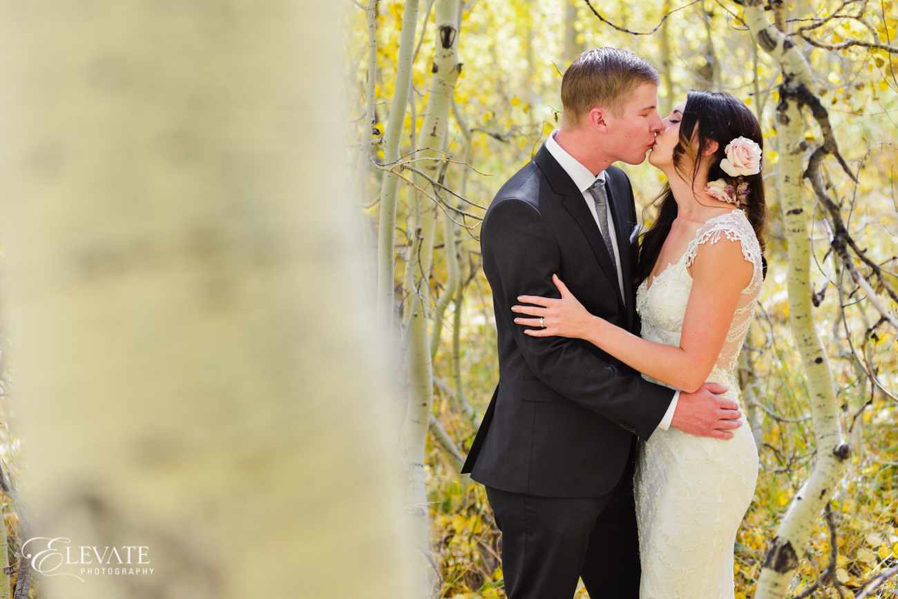 Montage Deer Valley Wedding | Park City, Utah | Claire Pettibone Chantilly Gown from Little White Dress Bridal Shop in Denver | Elevate Photography