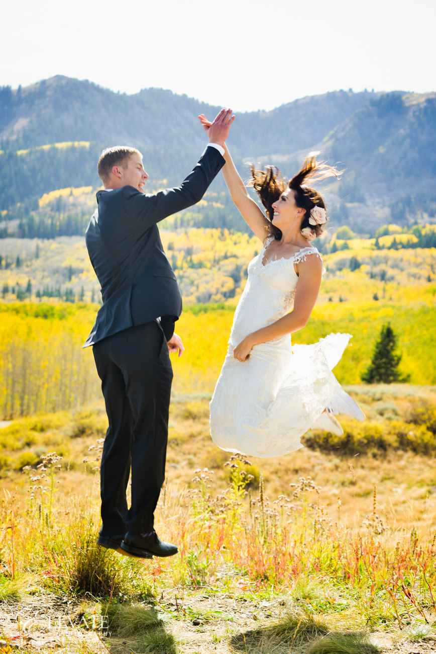Montage Deer Valley Wedding | Park City, Utah | Claire Pettibone Chantilly Gown from Little White Dress Bridal Shop in Denver | Elevate Photography