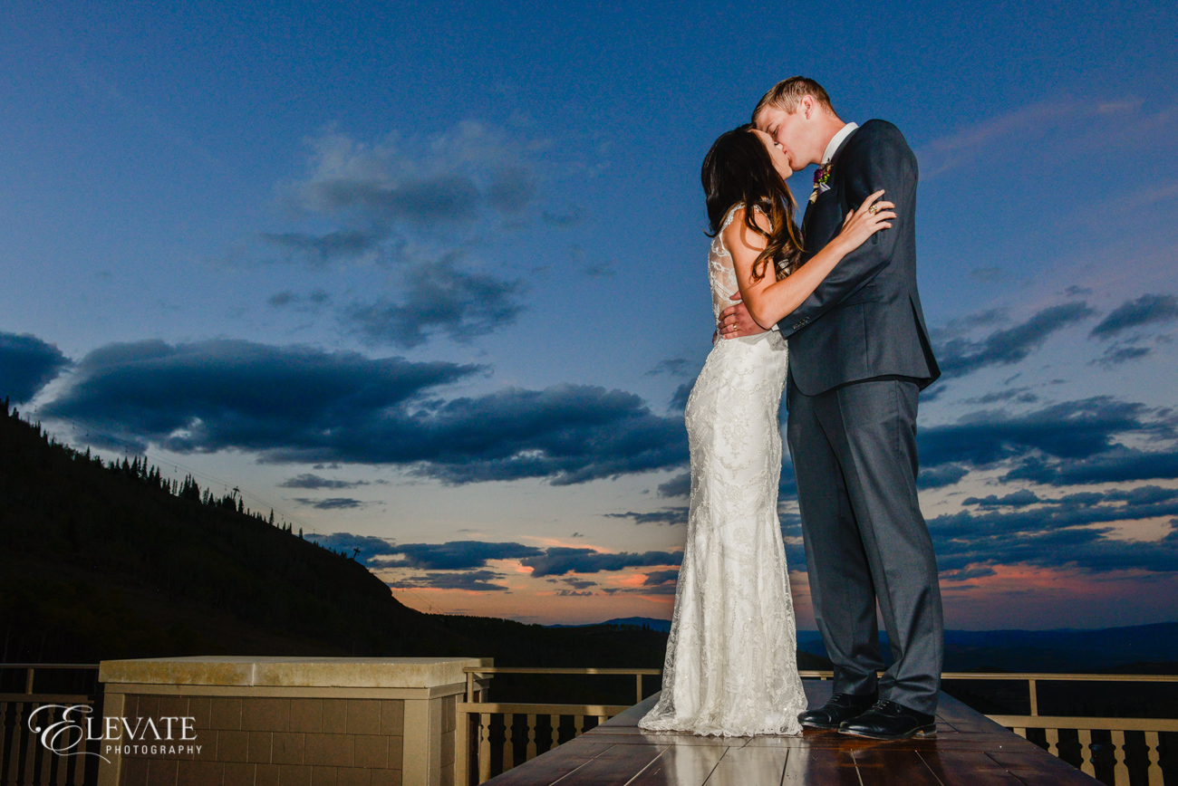 Montage Deer Valley Wedding | Park City, Utah | Claire Pettibone Chantilly Gown from Little White Dress Bridal Shop in Denver | Elevate Photography