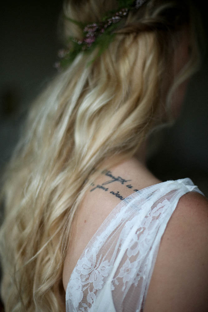 Colorado Backyard Bohemian Wedding | Charlie Brear wedding dress from Little White Dress Bridal Shop