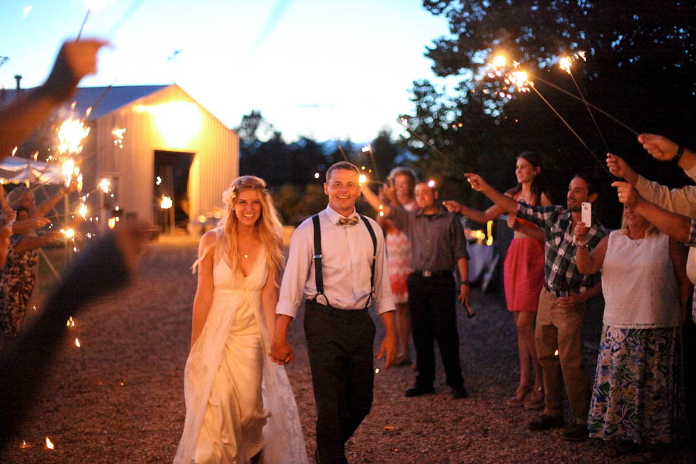 Colorado Backyard Bohemian Wedding | Charlie Brear wedding dress from Little White Dress Bridal Shop 