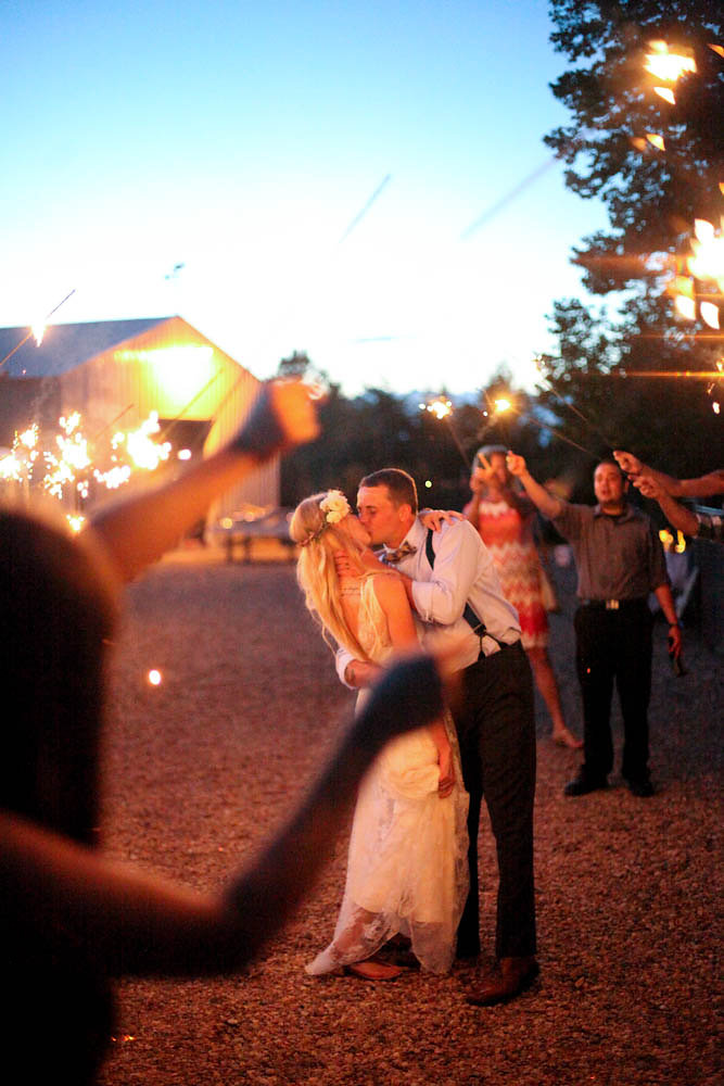  Colorado Backyard Bohemian Wedding | Charlie Brear wedding dress from Little White Dress Bridal Shop 
