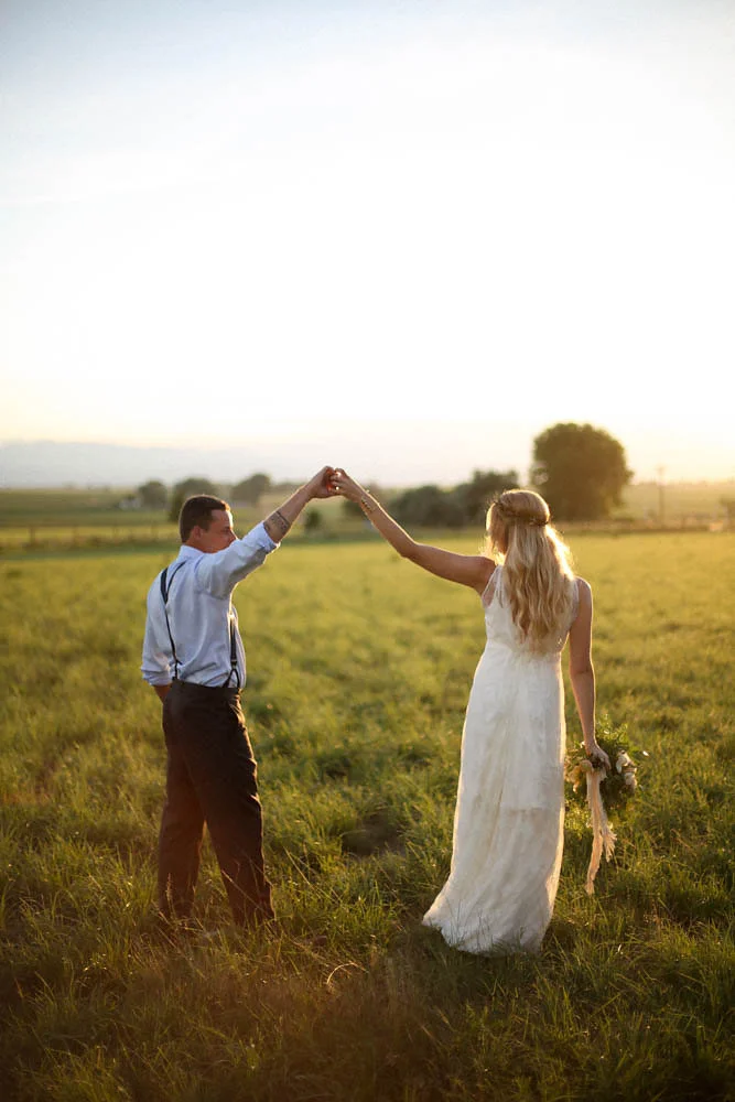 Courtney + Joe's Bohemian Backyard Wedding