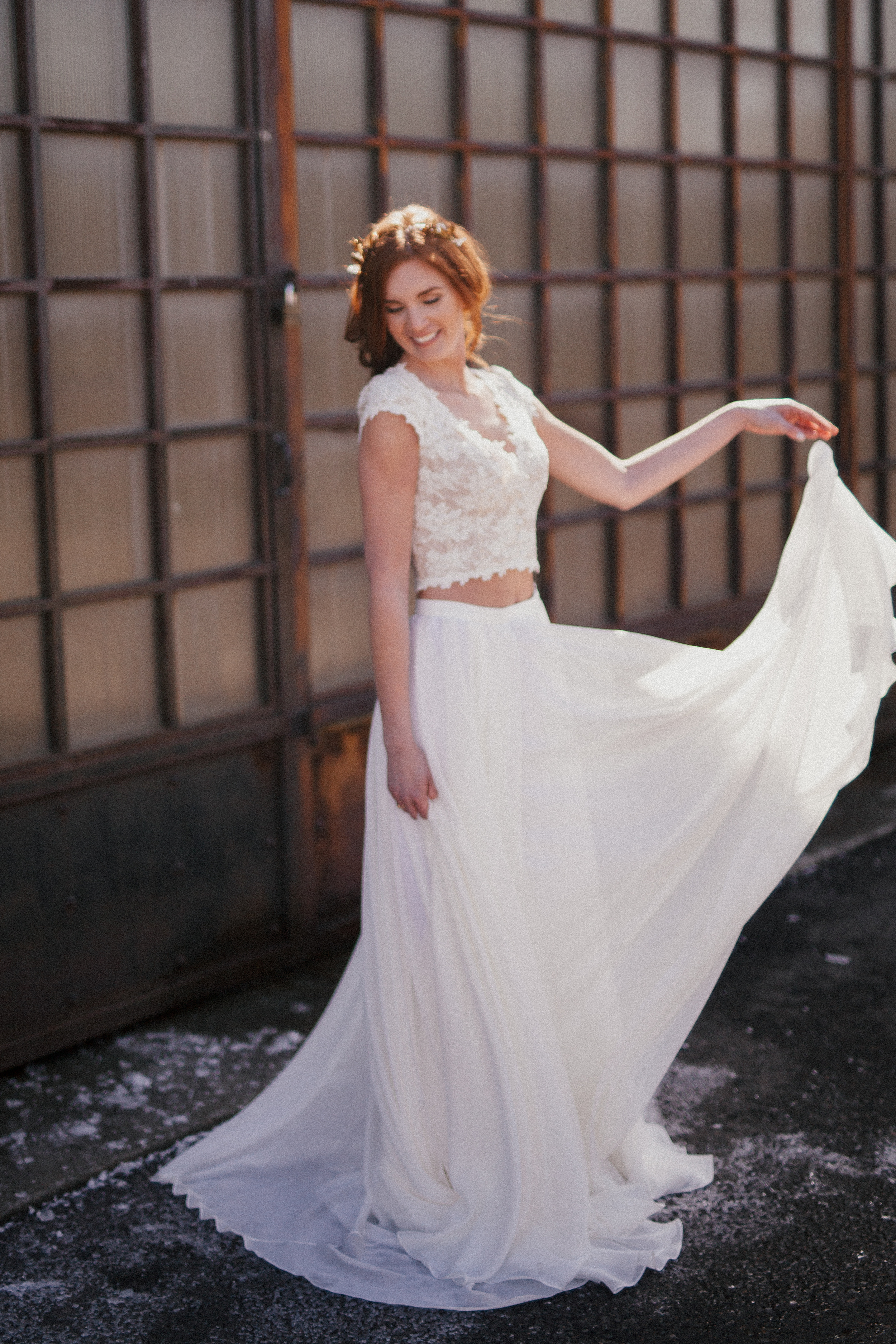 Irish inspired shoot | Sassi Holford top + Charlie Brear skirt from Little White Dress Bridal Shop in Denver | Cassie Rosch Photography