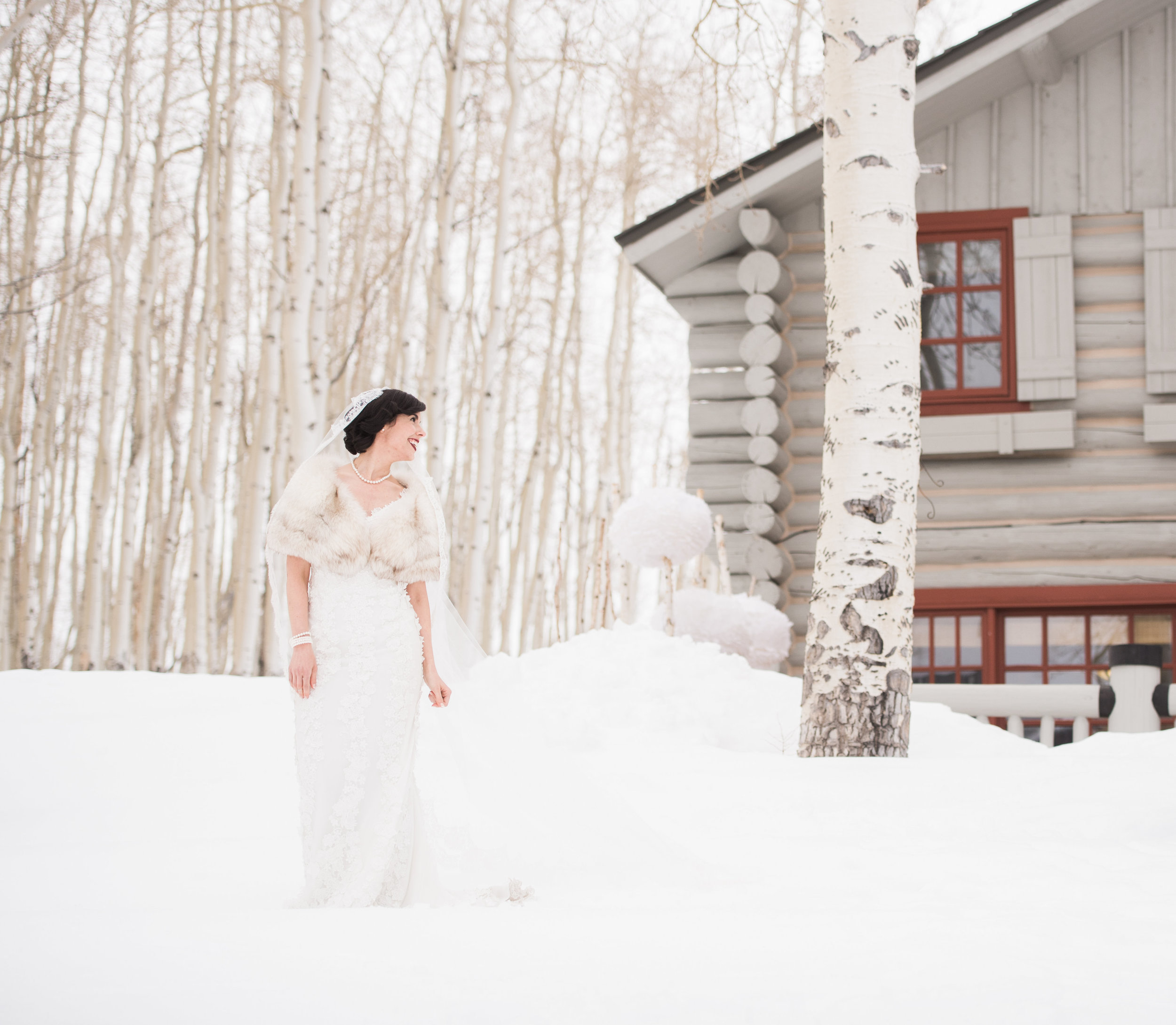 Beaver Creek Mountain wedding | Robert Bullock Bride gown from Little White Dress Bridal Shop in Denver | Ali & Garrett Wedding Photographers