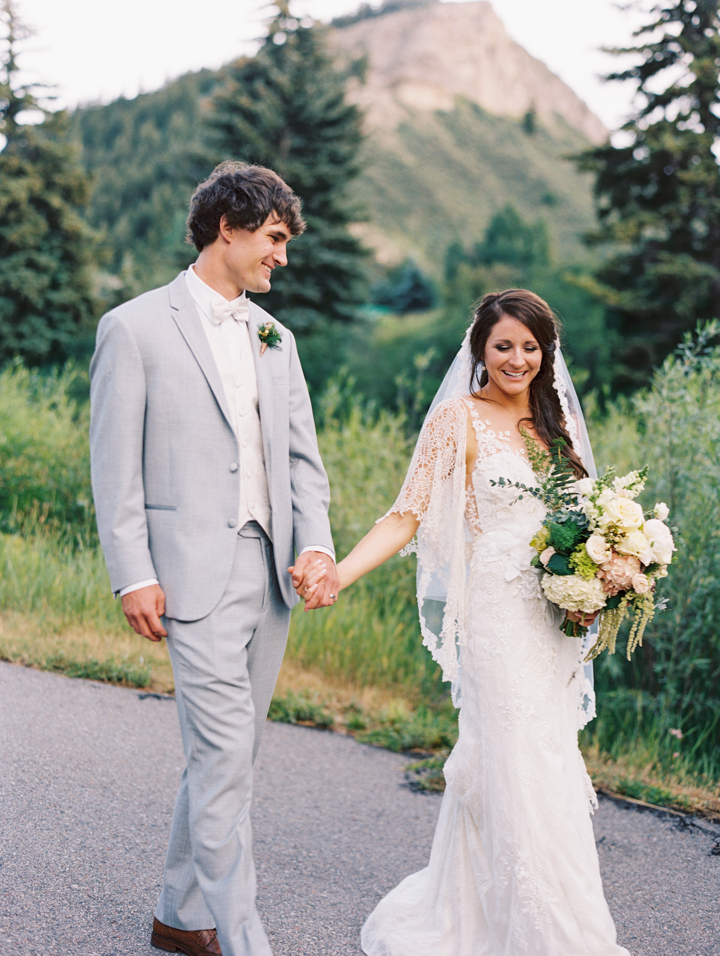 Leslie + Tyler | Liancarlo 6815 gown and Sassi Holford sash both from Little White Dress Bridal Shop in Denver | Cassidy Brooke Photography
