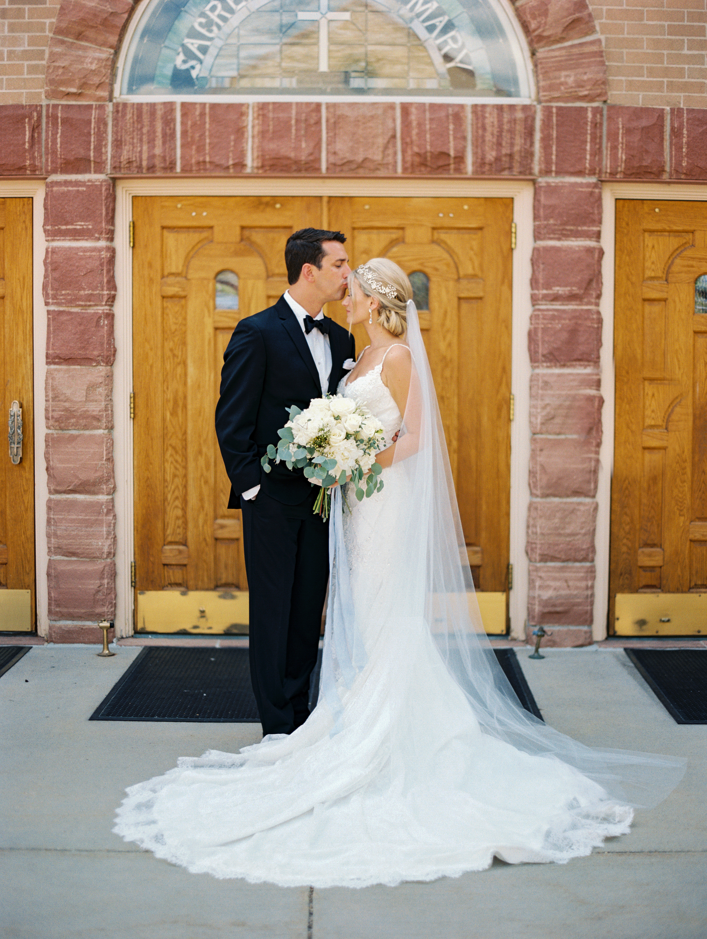  Bride Ellen | gown by Justin Alexander #9819 | headpiece by Twigs and Honey | veil by Love Veils and Accessories | all available at Little White Dress Bridal Shop in Denver | Cassidy Brooke Photography 