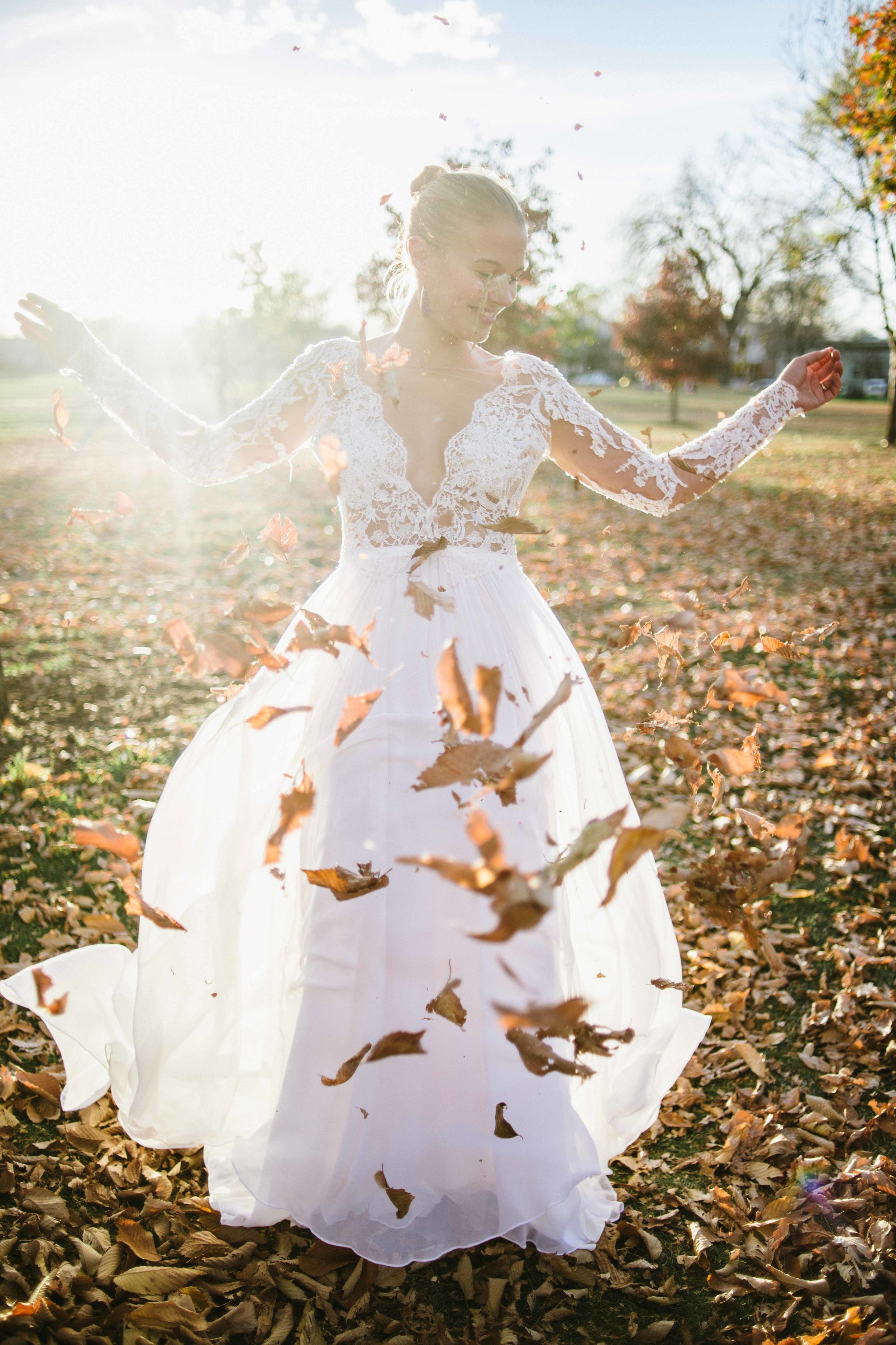 Fall Wedding Inspiration | Anne Barge "Leyland" | available at Little White Dress Bridal Shop in Denver | Photography: Kelly Leggett
