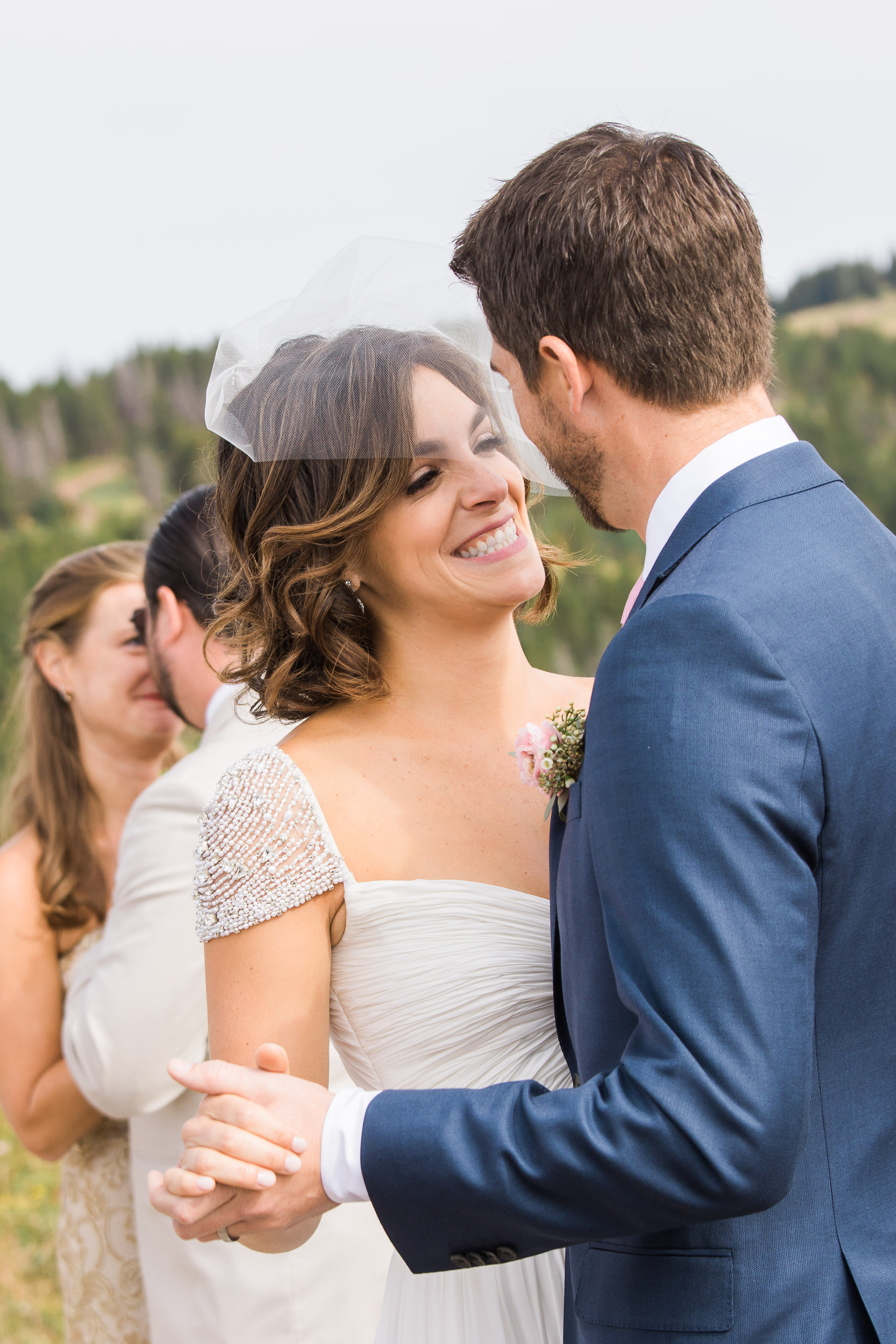 Alana | gown "Olivia" by Reem Acra | headpiece by Love Veils and Twigs & Honey | all from LIttle White Dress Bridal Shop in Denver, Colorado | Tom K Photography