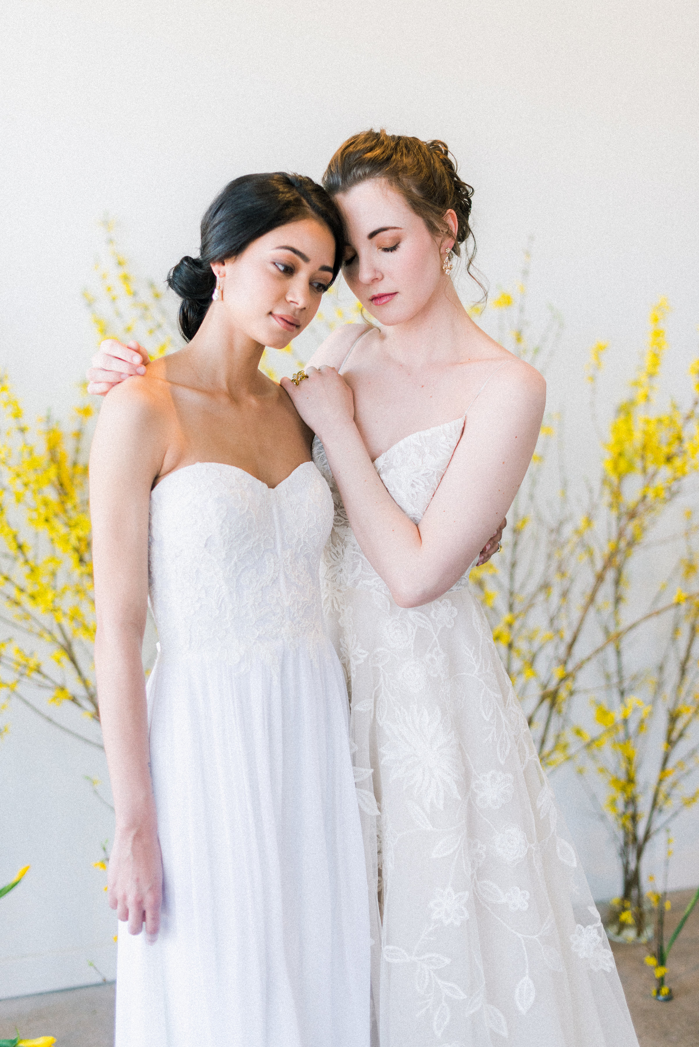  Anne Barge "Lily" and Lela Rose "The Altar" wedding dresses | Spring Bridal Inspiration from Little White Dress Bridal Shop in Denver, Colorado | Decorus Photography 