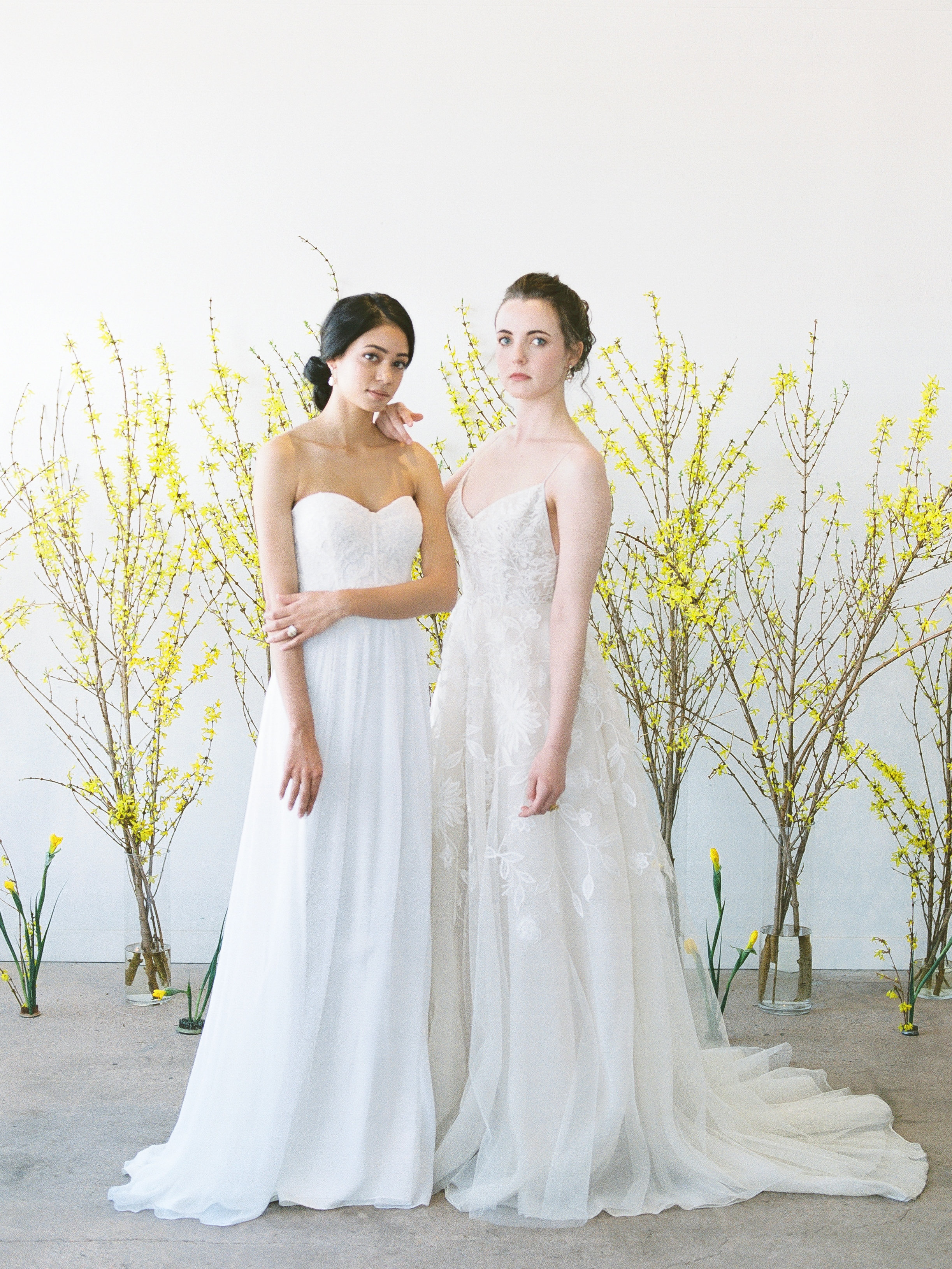 Anne Barge "Lily" and Lela Rose "The Altar" wedding dresses | Spring Bridal Inspiration from Little White Dress Bridal Shop in Denver, Colorado | Decorus Photography