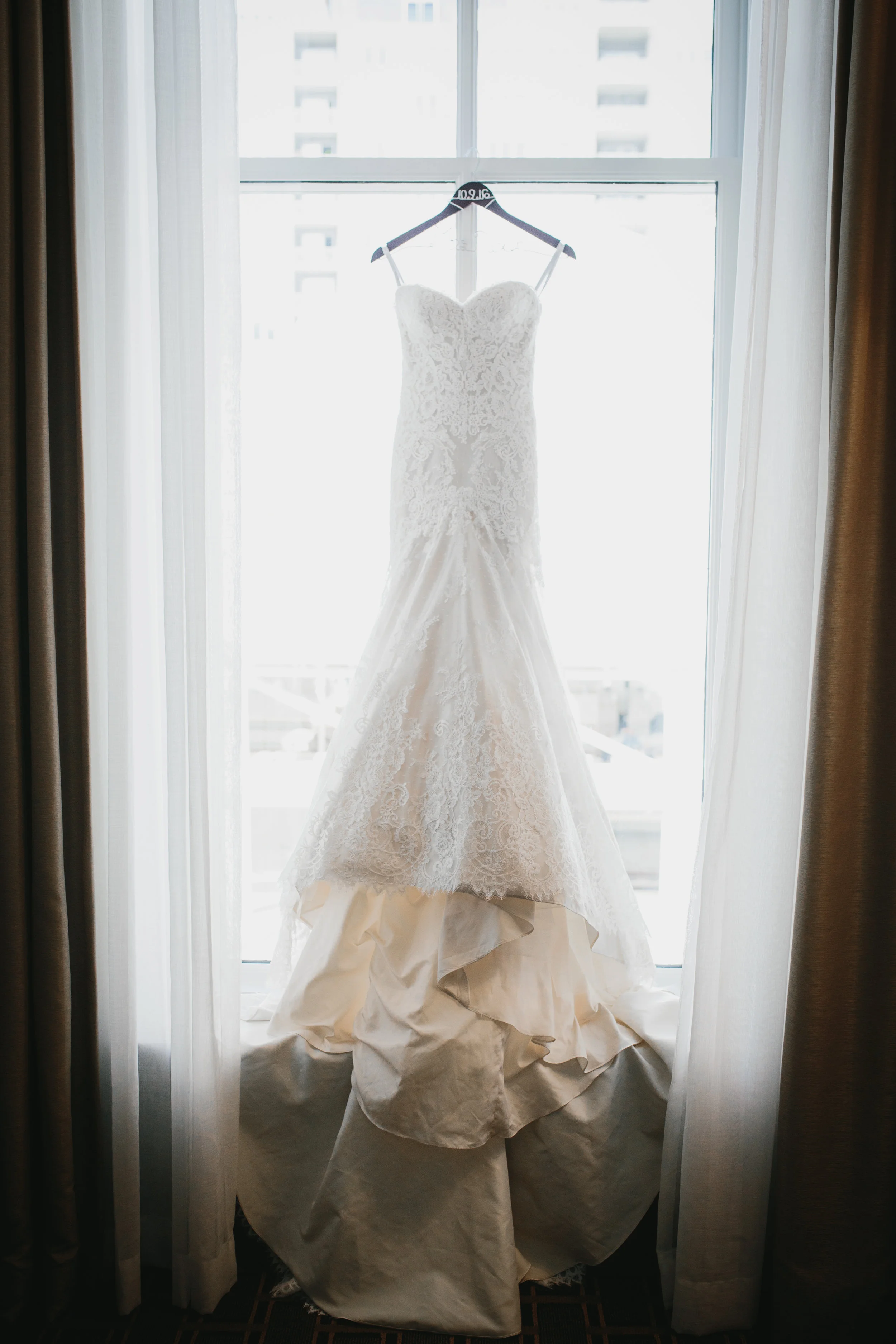 Emily + Jovan | Denver Union Station Wedding | Matthew Christopher Cosette gown from Little White Dress Bridal Shop | Photo by We Are Matt + Jess