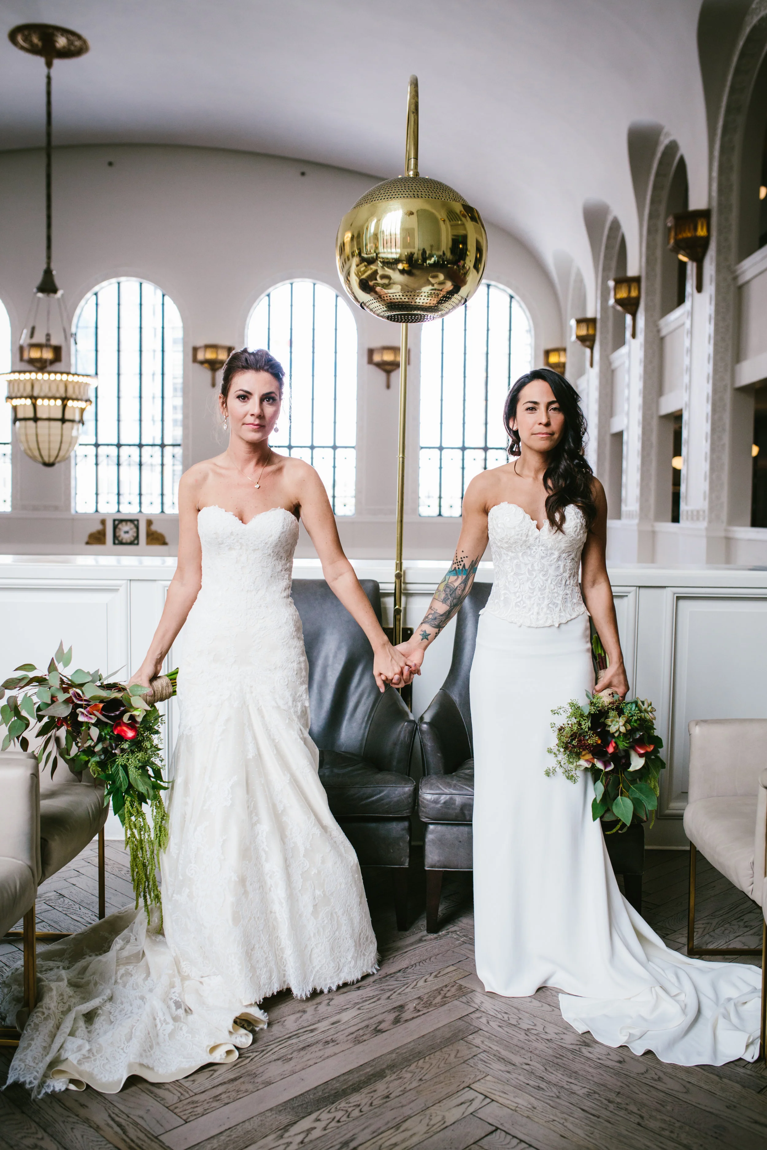 Emily + Jovan | Denver Union Station Wedding | Matthew Christopher Cosette gown from Little White Dress Bridal Shop | Photo by We Are Matt + Jess