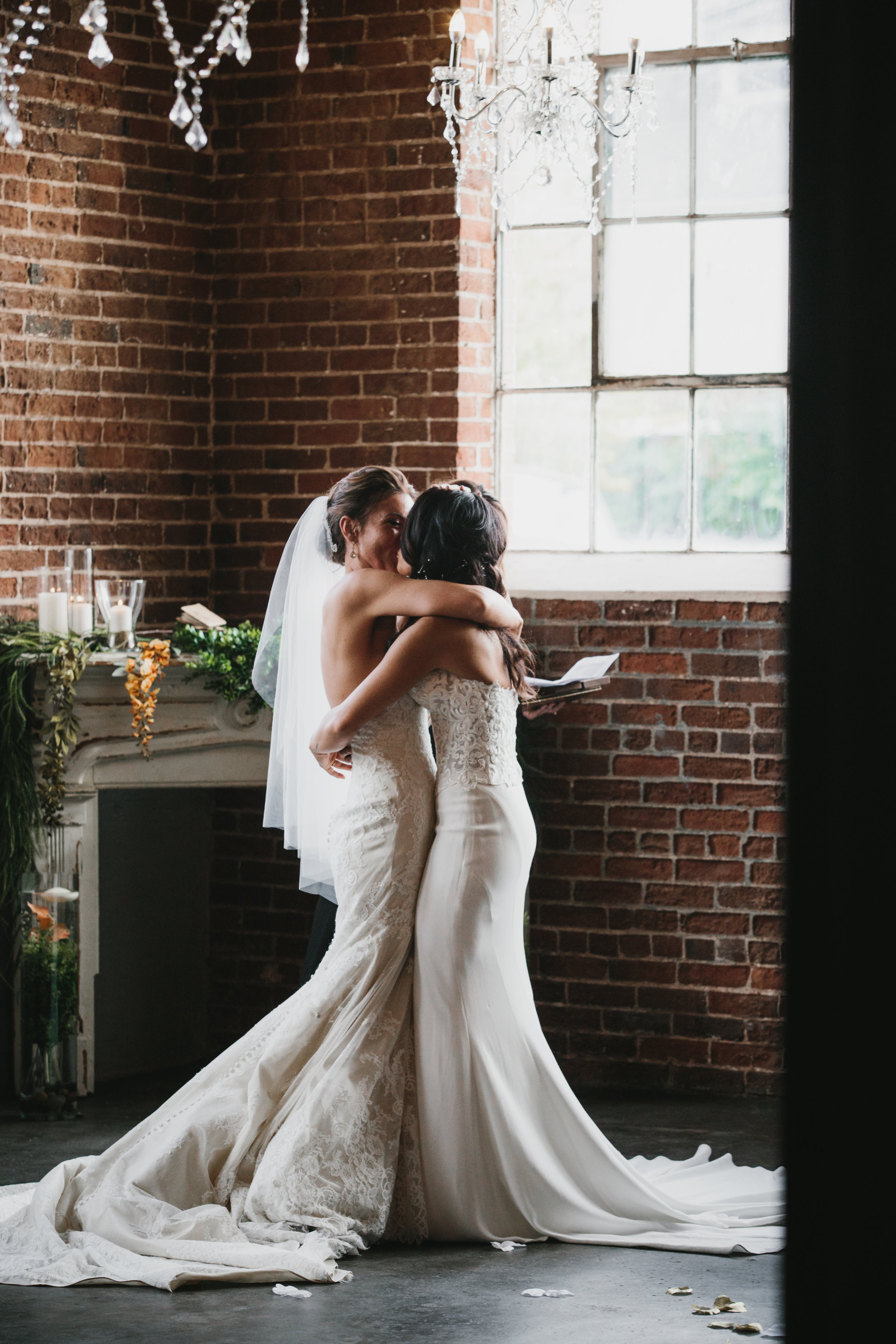  Emily + Jovan | Denver Union Station Wedding | Matthew Christopher Cosette gown from Little White Dress Bridal Shop | Photo by We Are Matt + Jess 